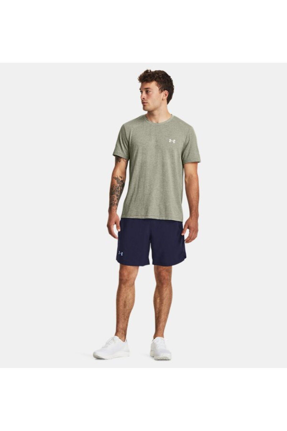 تی شرت نود مردانه بژ آستین کوتاه قدم توقف 1375692 504 Under Armour