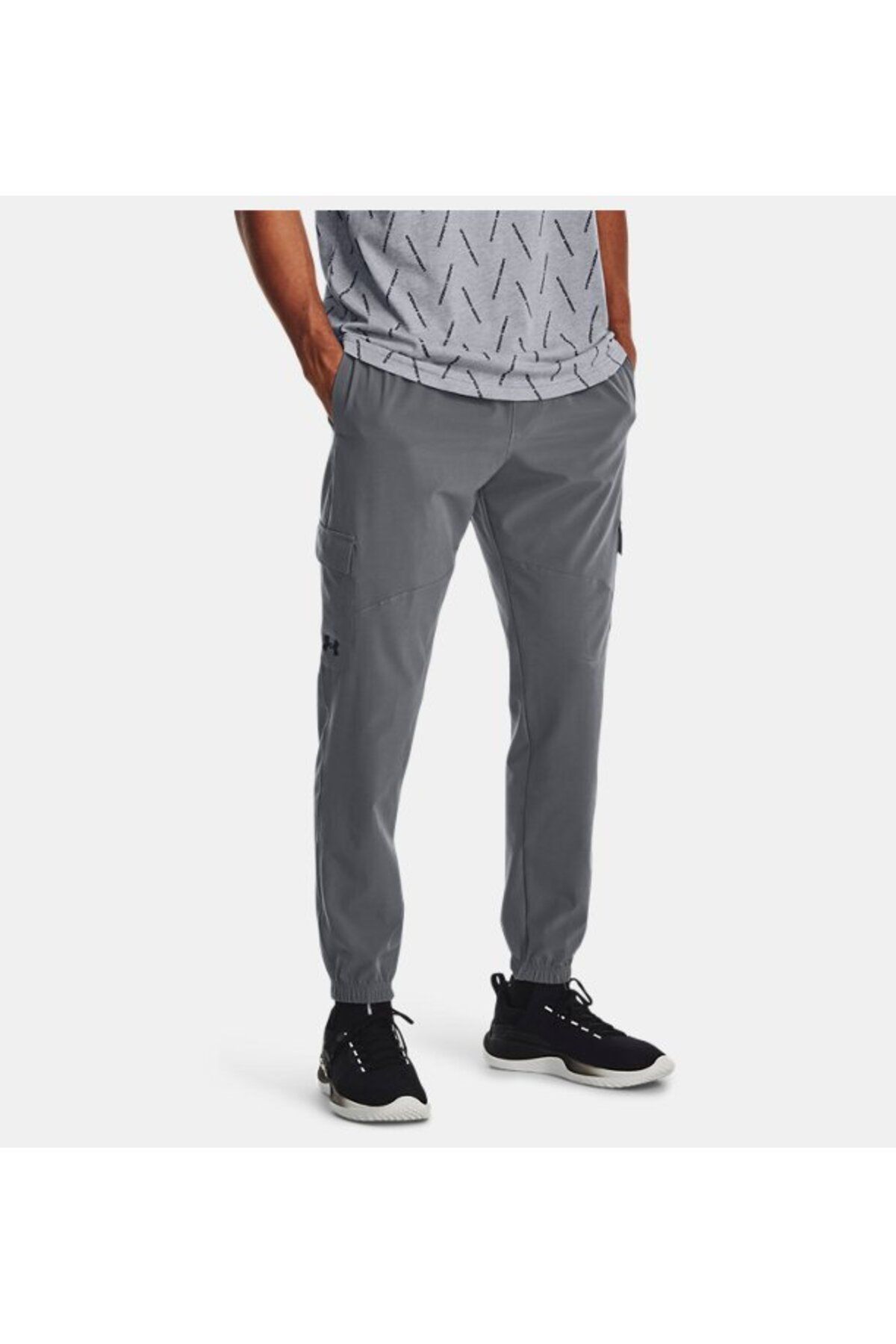 شلوار گرمکن ورزشی خاکستری مردانه لباس باری بافندگی UA Six شش 1380358 012 Under Armour
