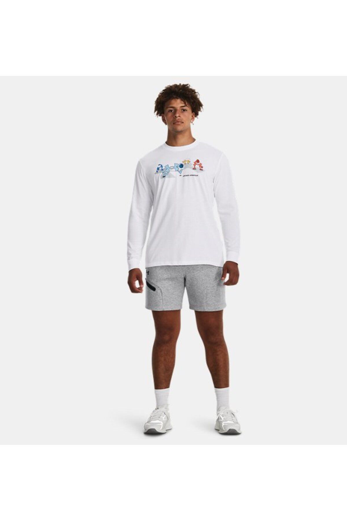 شورت ورزشی خاکستری مردانه های ناپایدار در UA 1379809 011 Under Armour