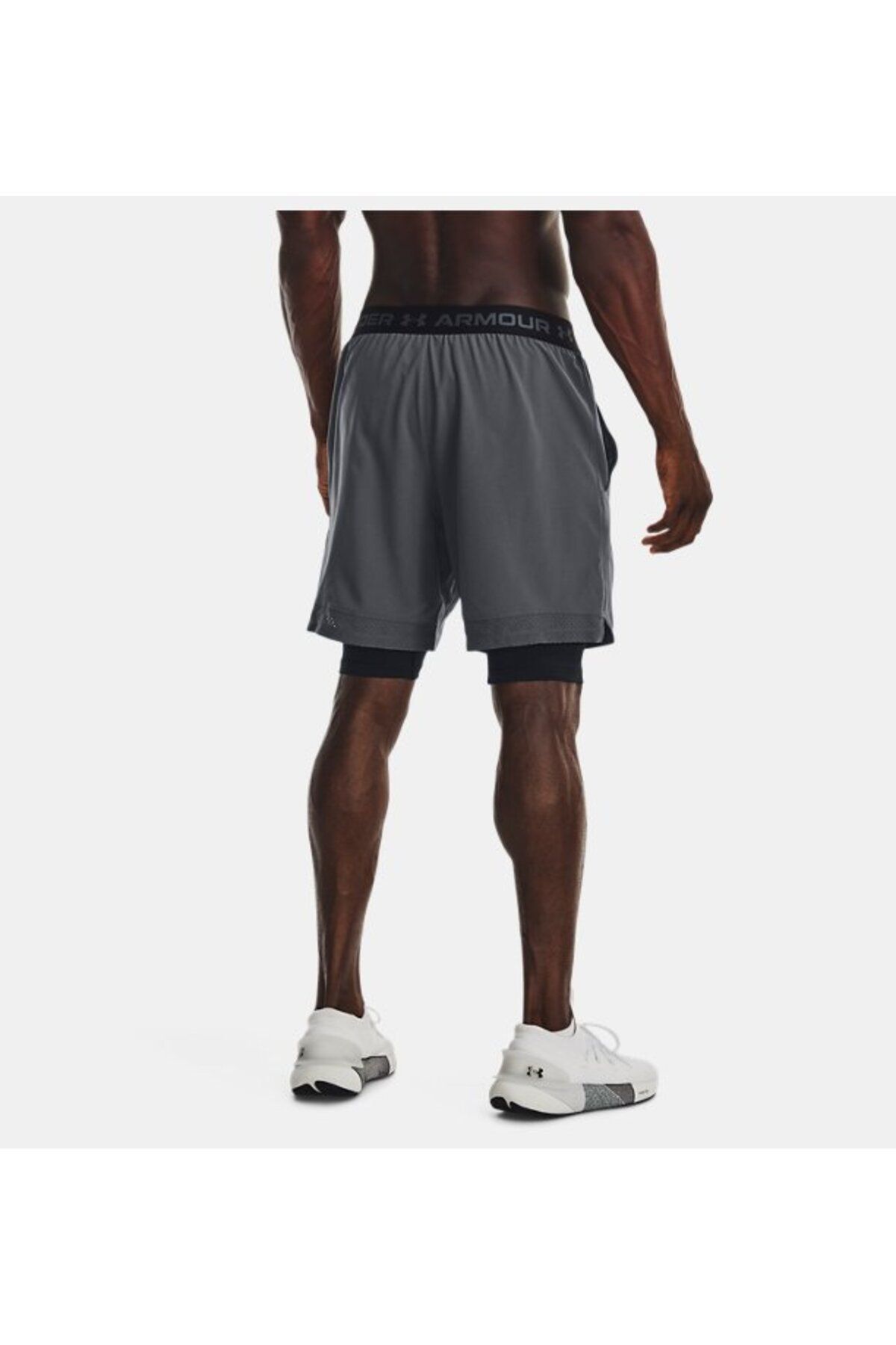 شورت ورزشی خاکستری مردانه UA ناپدید شده 2 1373764 012 Under Armour
