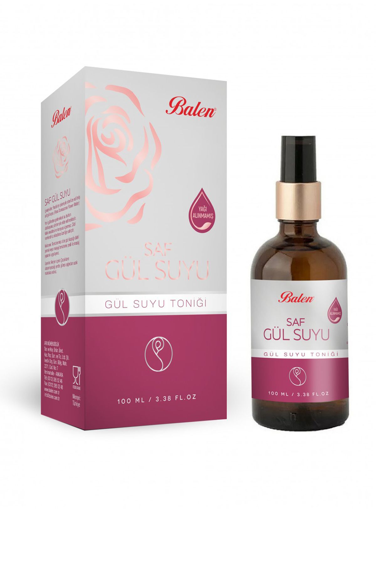 گلاب 3 جعبه 100 میلی لیتر x 3 عدد. گلاب خالص تونیک گلاب خالص با نوک اسپری Balen