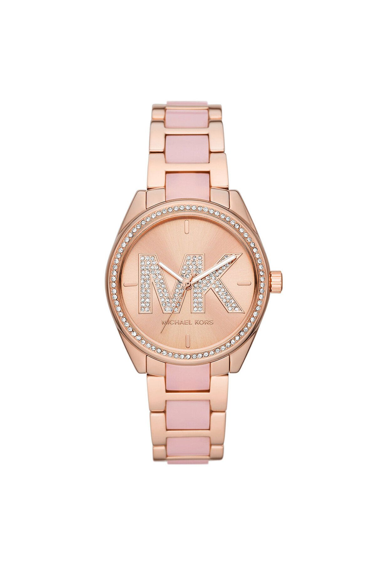 Michael kors rose gold and pink watch on sale