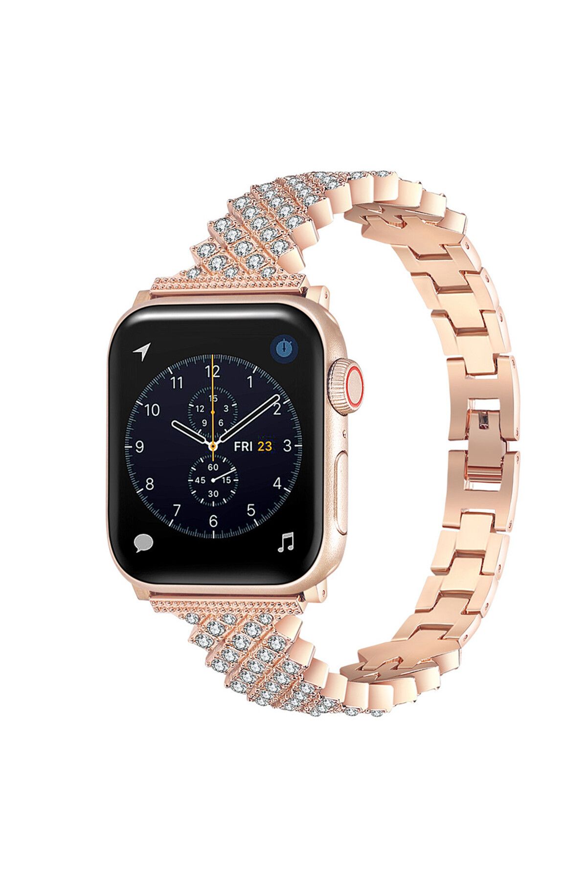 GREGOSS Apple Watch Band Uyumlu 38mm 40mm 41mm iwatch Seri 10 42mm Celik Elmas Detayl Kordon Fiyat Yorumlar Trendyol