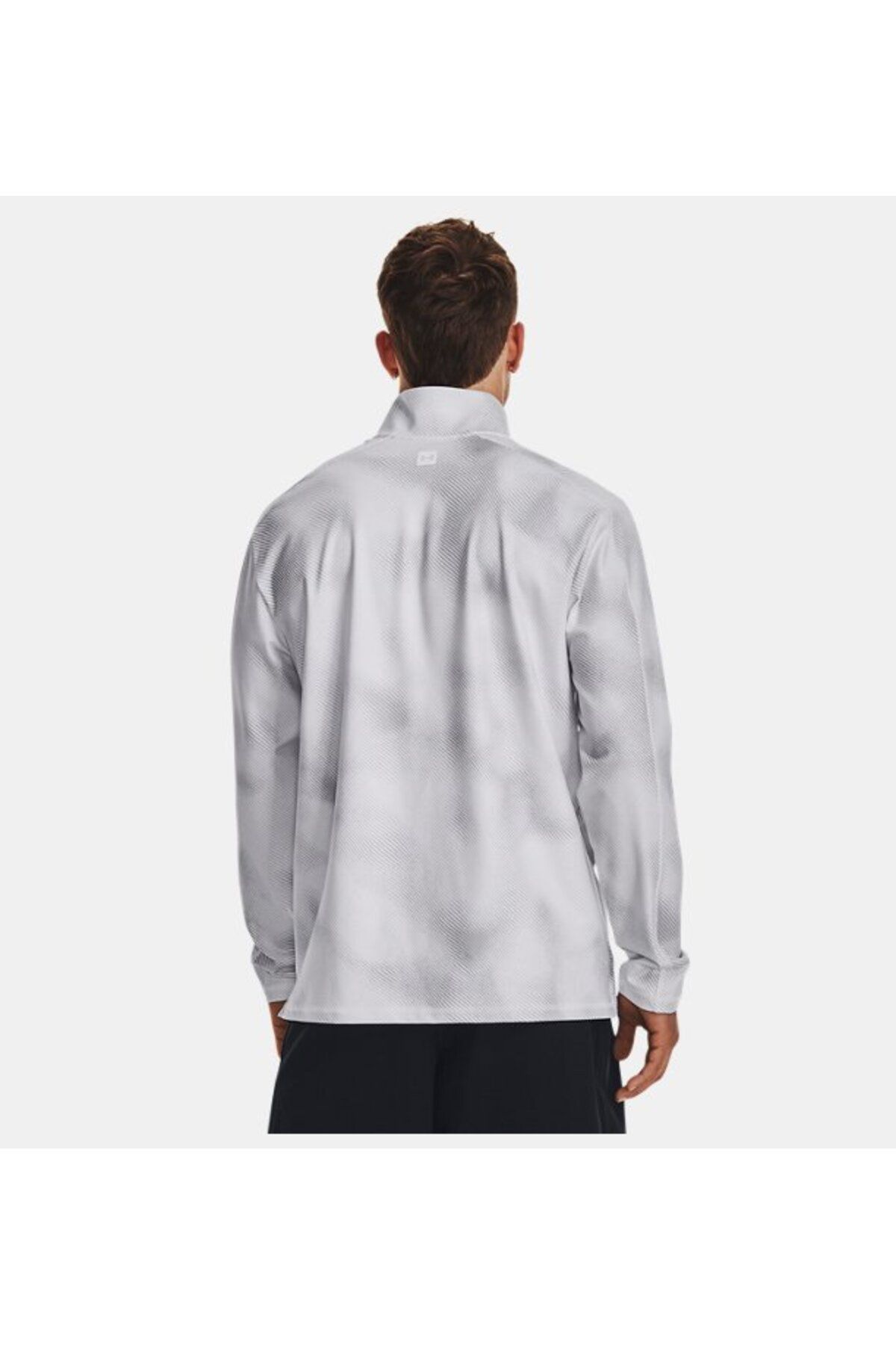 تی شرت ورزشی خاکستری مردانه Male Ua Meridian طرح دار ¼ زیپ 1380984 100 Under Armour