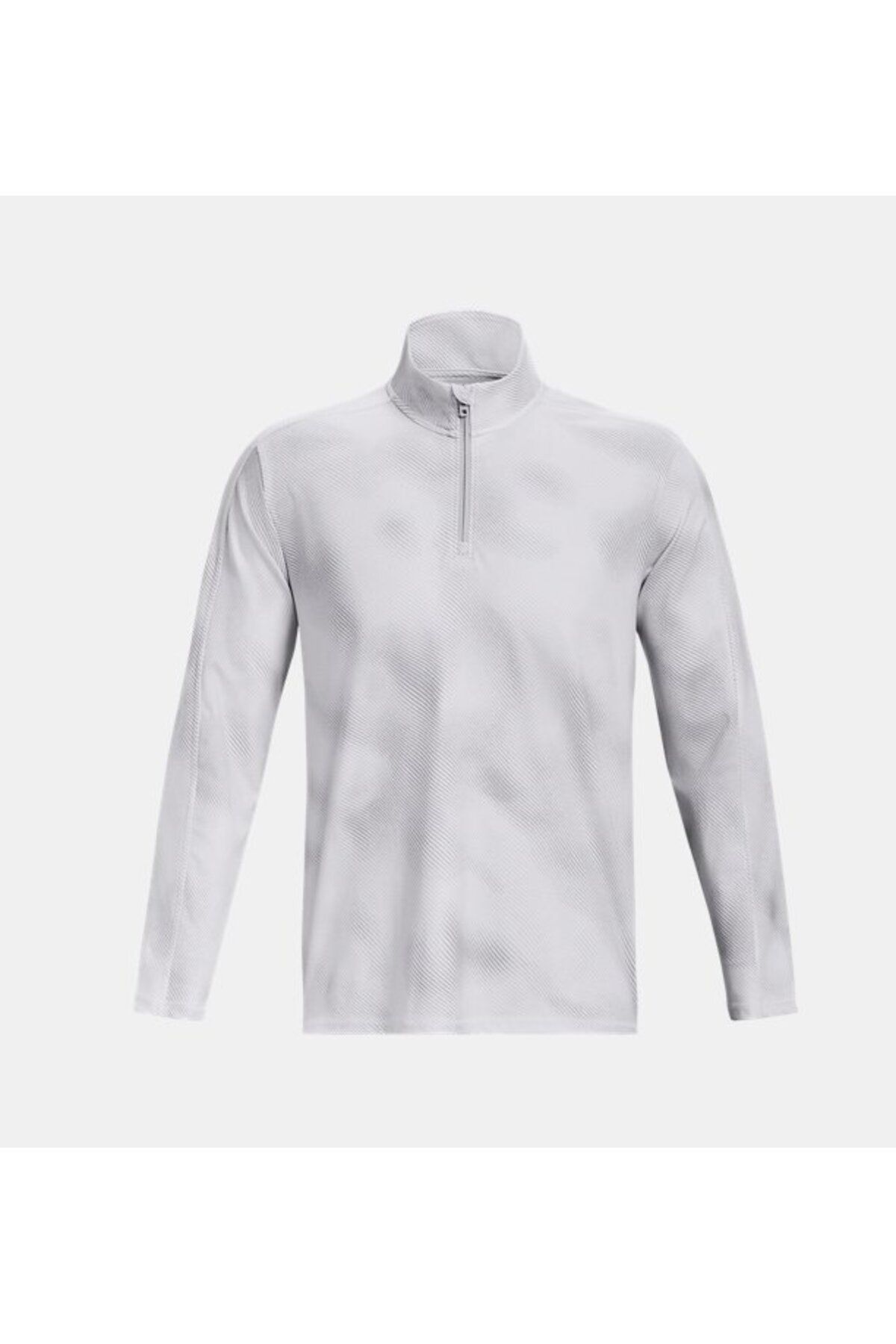 تی شرت ورزشی خاکستری مردانه Male Ua Meridian طرح دار ¼ زیپ 1380984 100 Under Armour