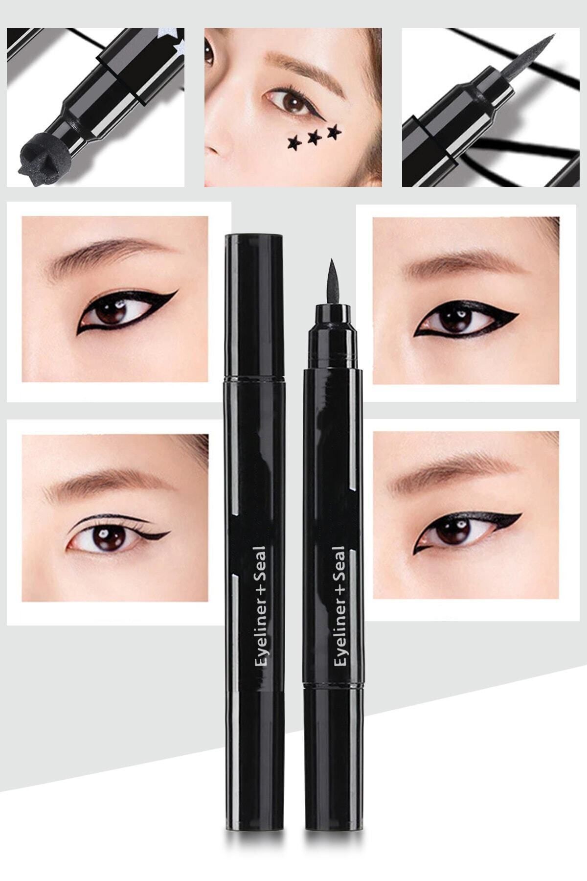 MUJGAN-Star Patterned Thick Tip Double Sided Pencil Eyeliner 2