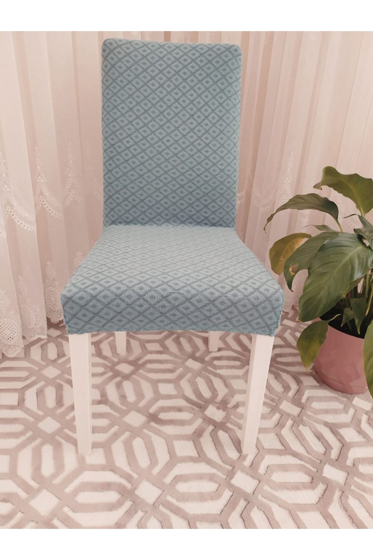 روکش صندلی خاکستری ژاکارلی لیکرا مینی الگوی 6 قطعه  Bright Home