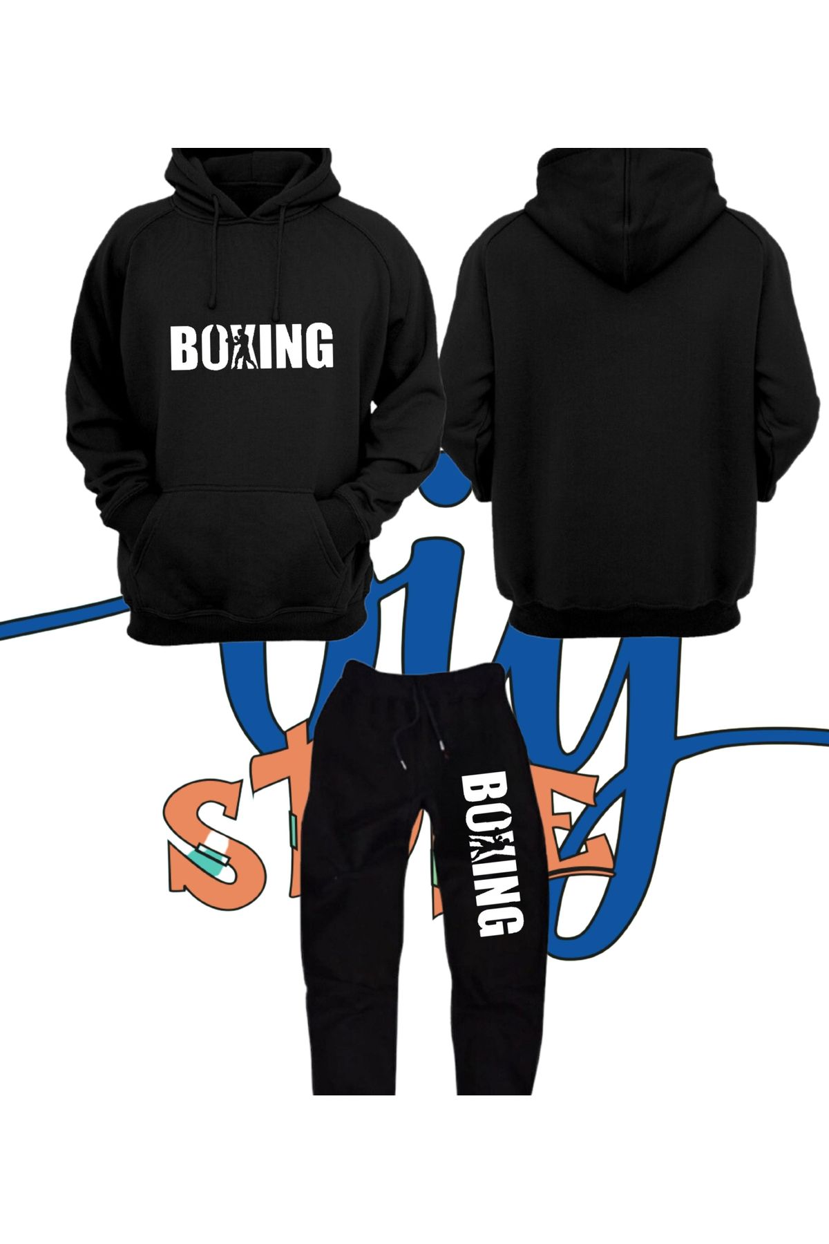 Biy Store KickBox boxing ufc printed unisex hooded sweatshirt