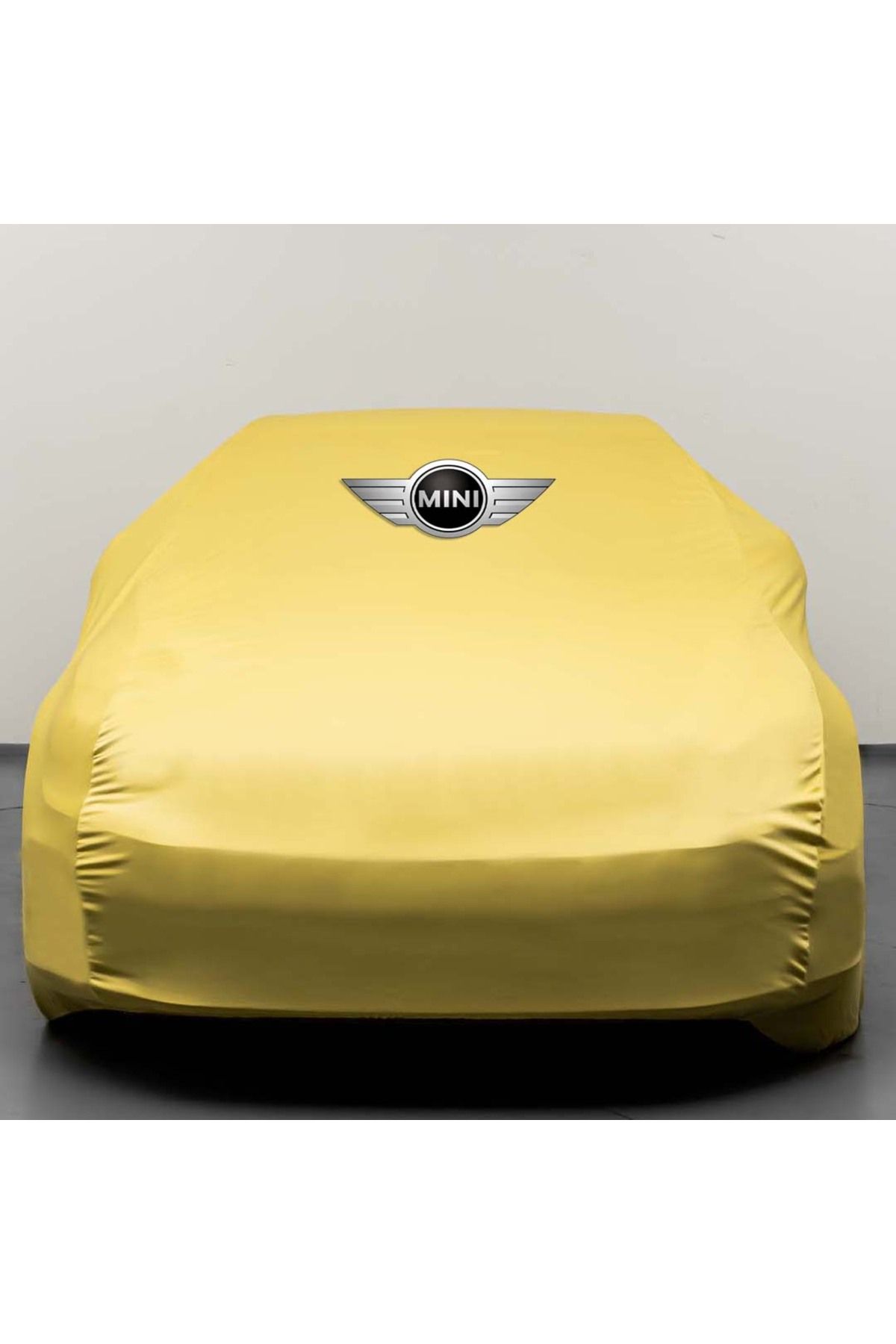 Teksin Mini CLUBMAN Fabric Logo Car Tarpaulin - Combed Cotton Cover YELLOW  - Trendyol