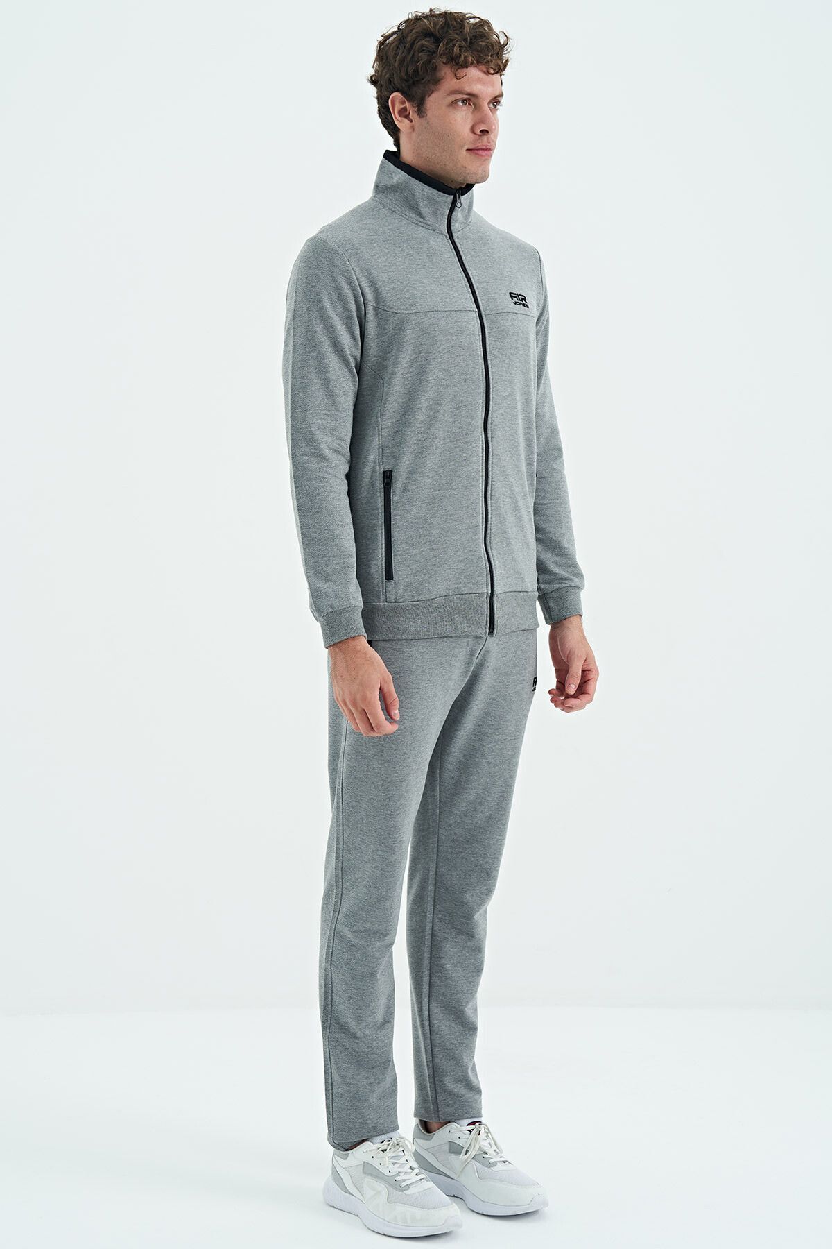 Air Jones Troy Gray Melange Standard Mold Men s Tracksuit 85196
