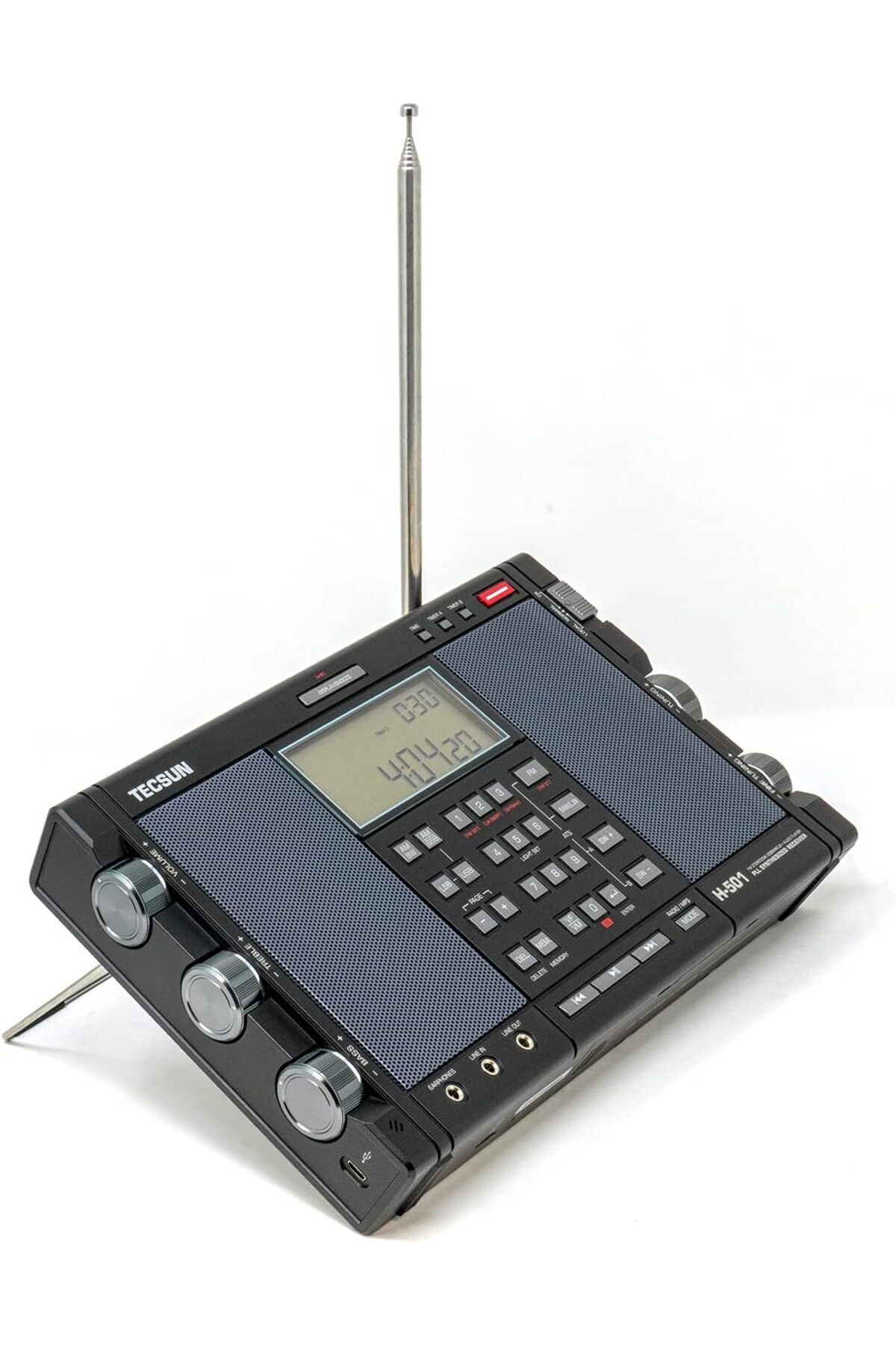 Tecsun H501 Dijital Dünya Bandı AM/FM SSB Alıcılı, ve MP3 Çalarlı