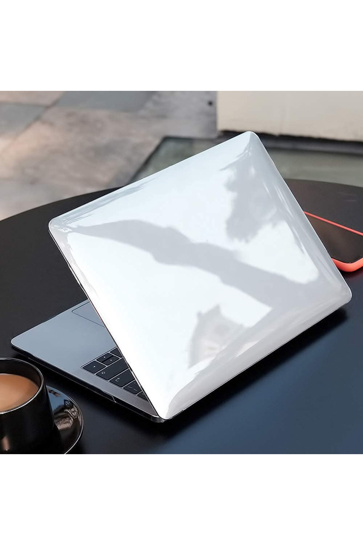Macbook Air 13 M1 2021 Kılıf Koruyucu Kapak 13.3" A2337 Uyumlu Şeffaf Parlak Tasarım Hava Kanallı 4