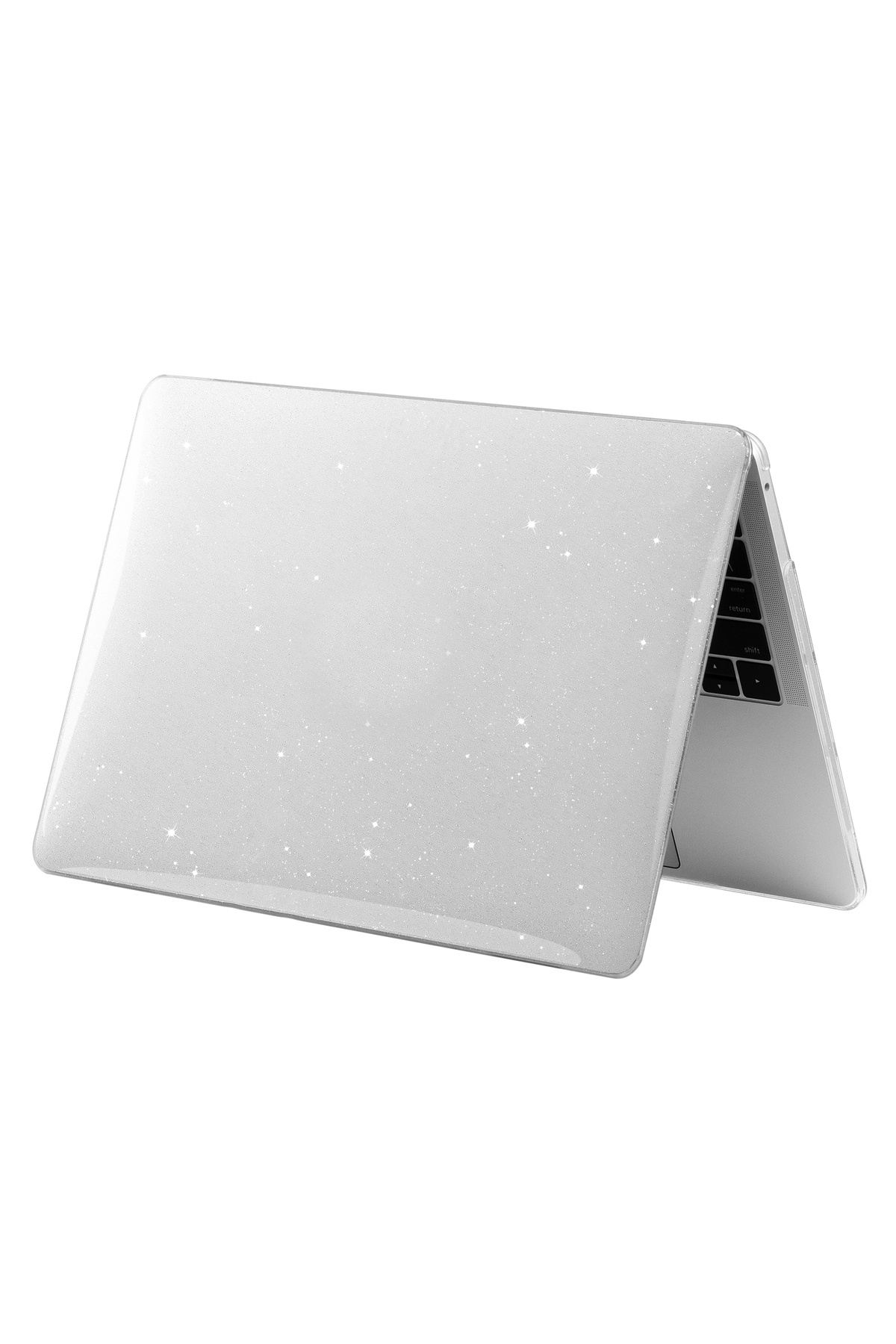 AktarMobile Macbook Air 13 M1 2021 Simli Kılıf Koruyucu Kapak 13.3" A2337 Uyumlu Parıltılı Hava Kanallı