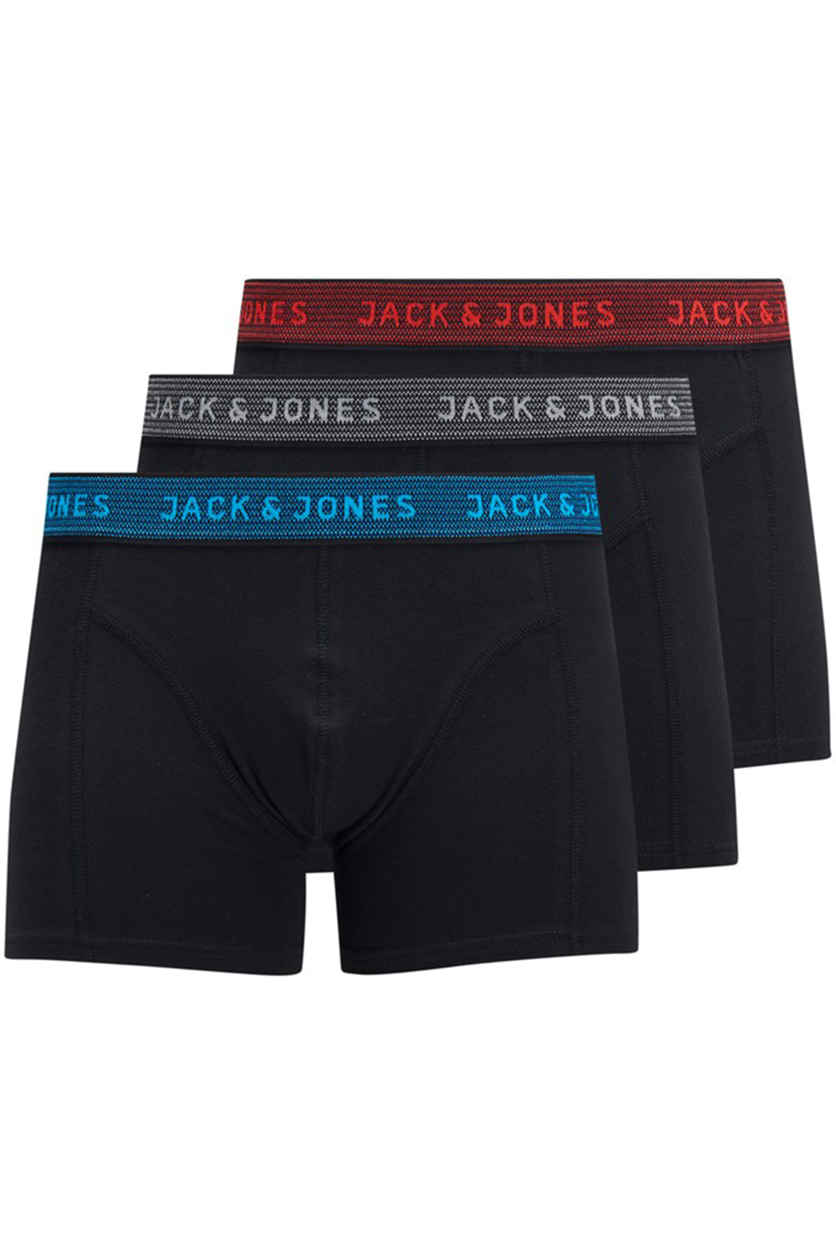 شورت بوکس مردانه بسته ۳ عددی ۱۲۱۲۷۸۱۶ Asphalt جک اند جونز باکسر Jack & Jones