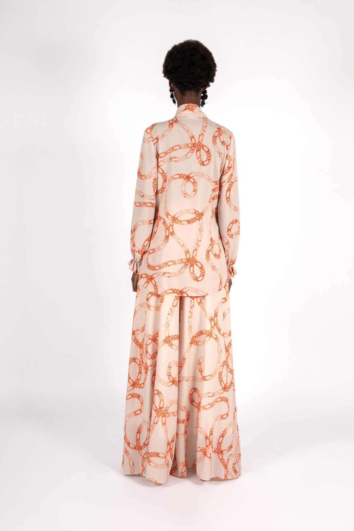 Esra Semiz-Chain Pattern Beige Set 3