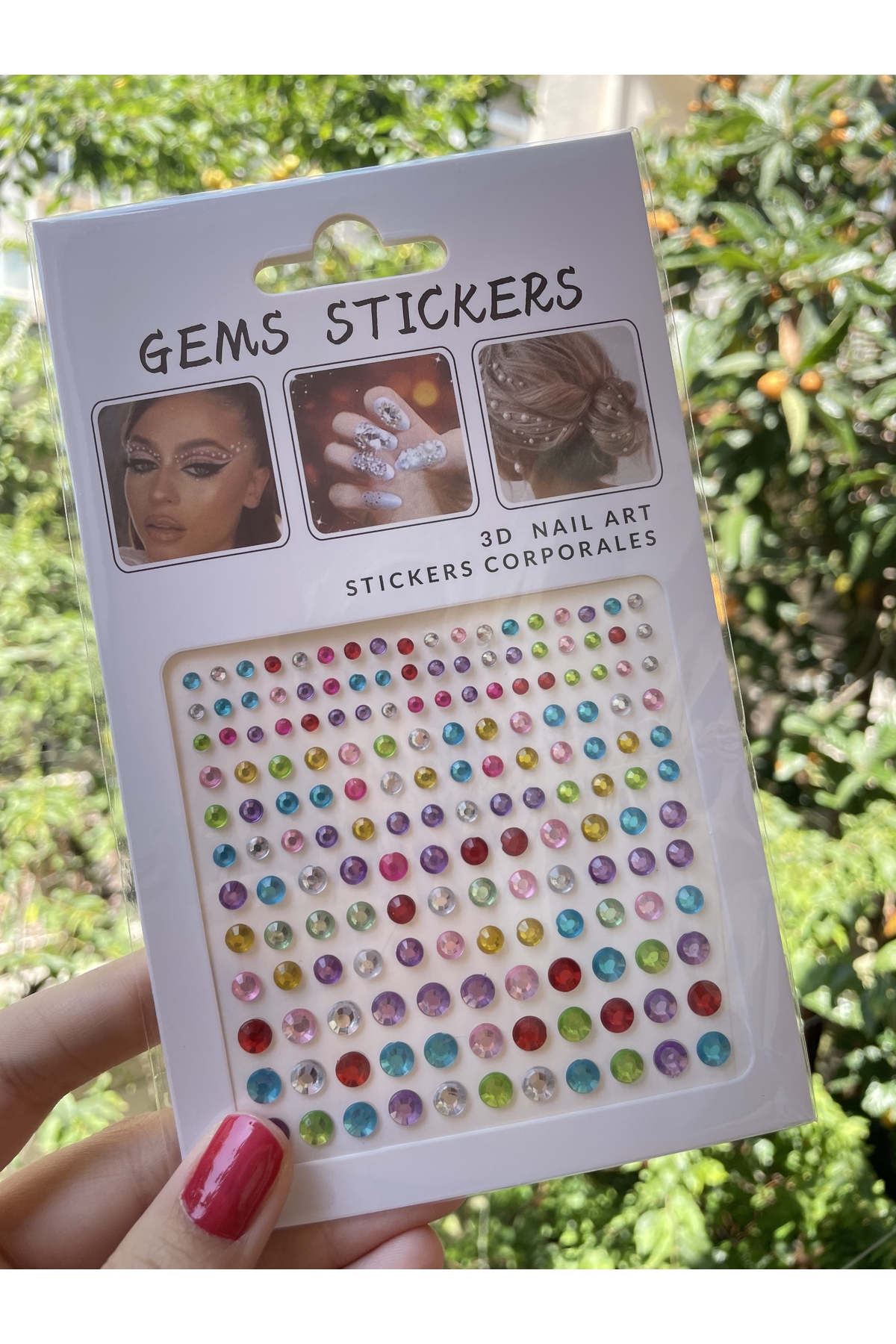 165 Mixed Color Hair Body Face Sticky Makeup Stones