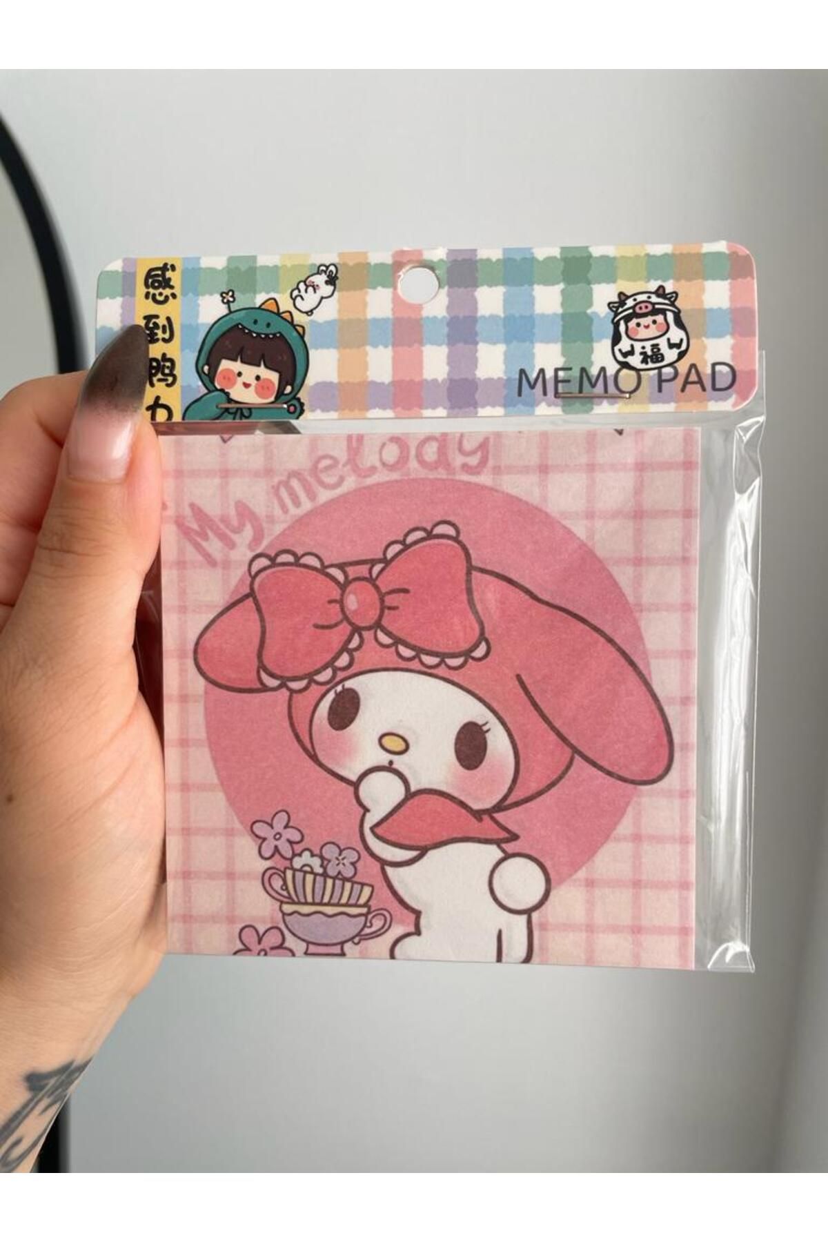 Planet Butik-Pink Rabbit Memo Pad Square Notepad 3
