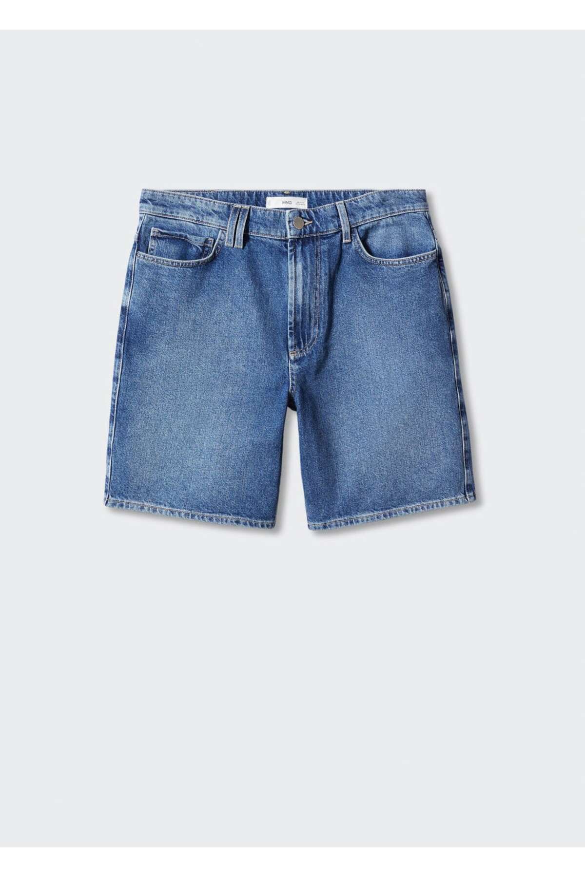MANGO Man-Regular Fit Denim Bermuda Shorts 3