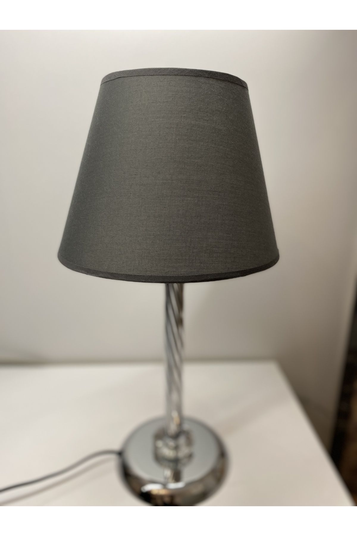 asellus-Mette Twisted Lampshade with crystal detail, stol lamp, Table Lamp chrome Plated (silver color) 5