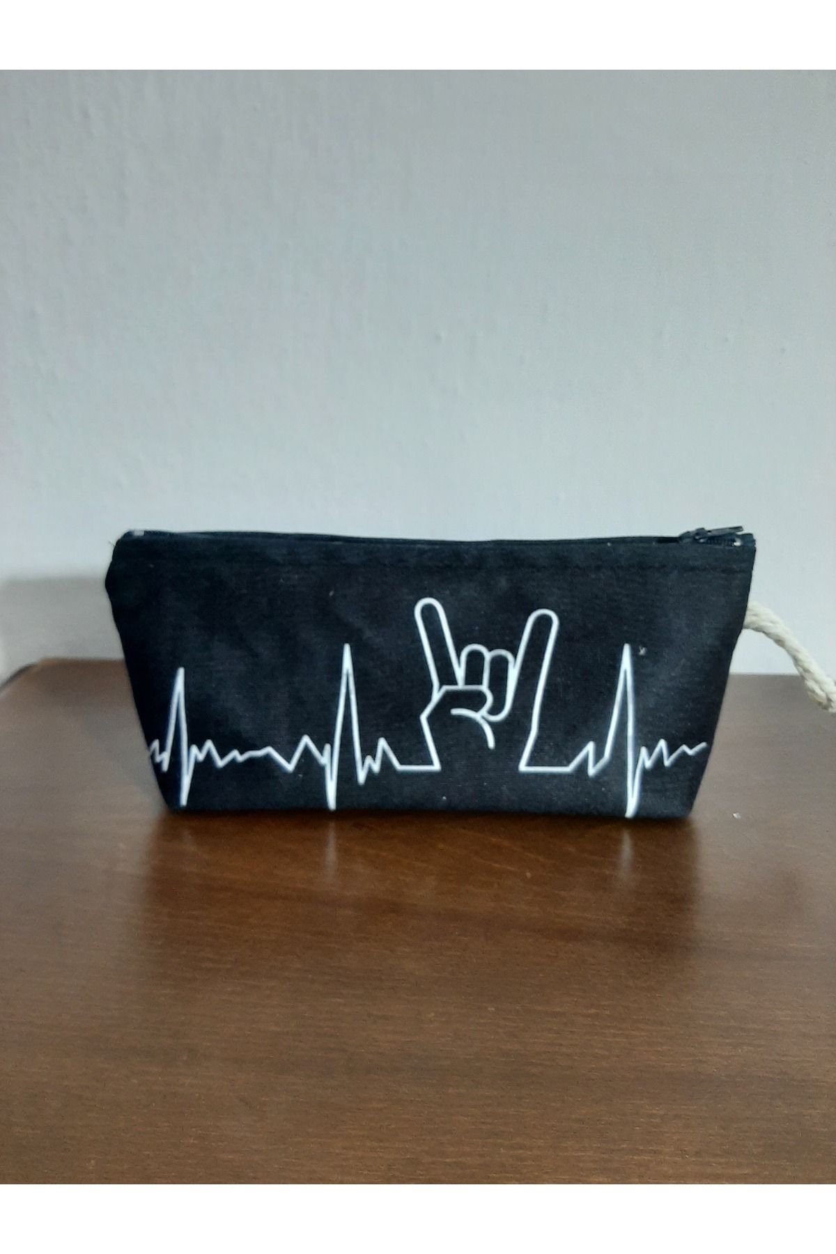 owl bag Suport Stilou Cu Design Cu Ritm Cardiac Și Model Semn De Victorie - Geantă De Machiaj - One Size