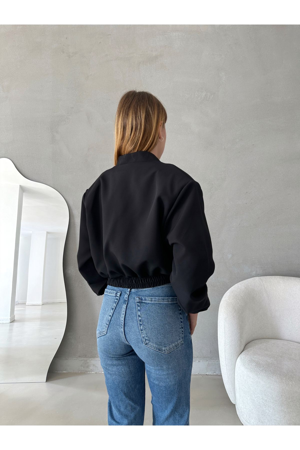 YouLikeButik SHORT POCKET BOMBER JACKET Trendyol