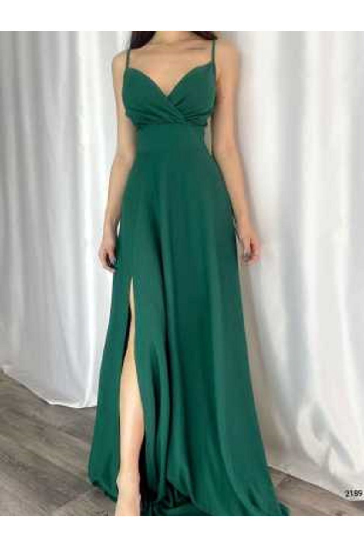 Dark green long formal dress discount
