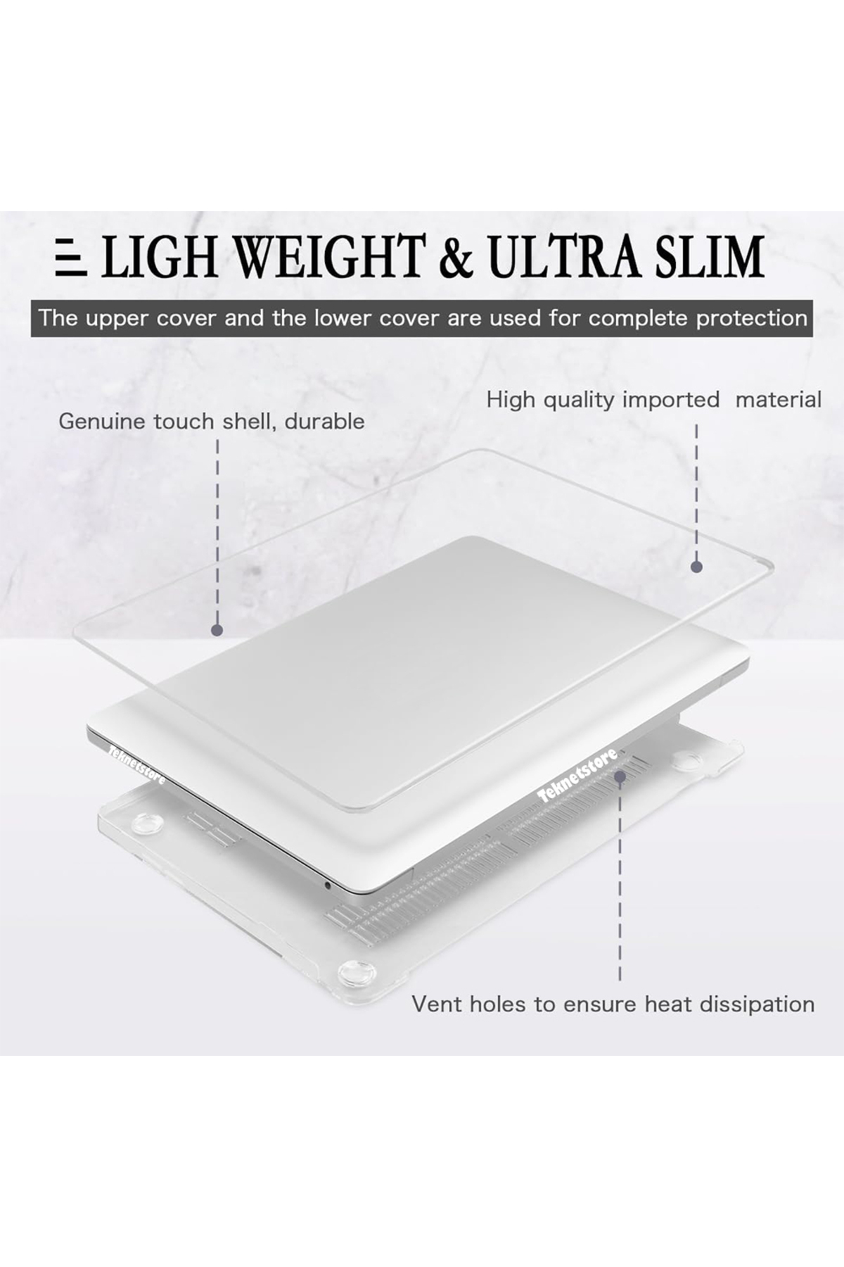 Macbook Air 13 A1932 2018 A2179 2020 Uyumlu Kristal Kapak Koruma Kılıf Tam Uyumlu 3