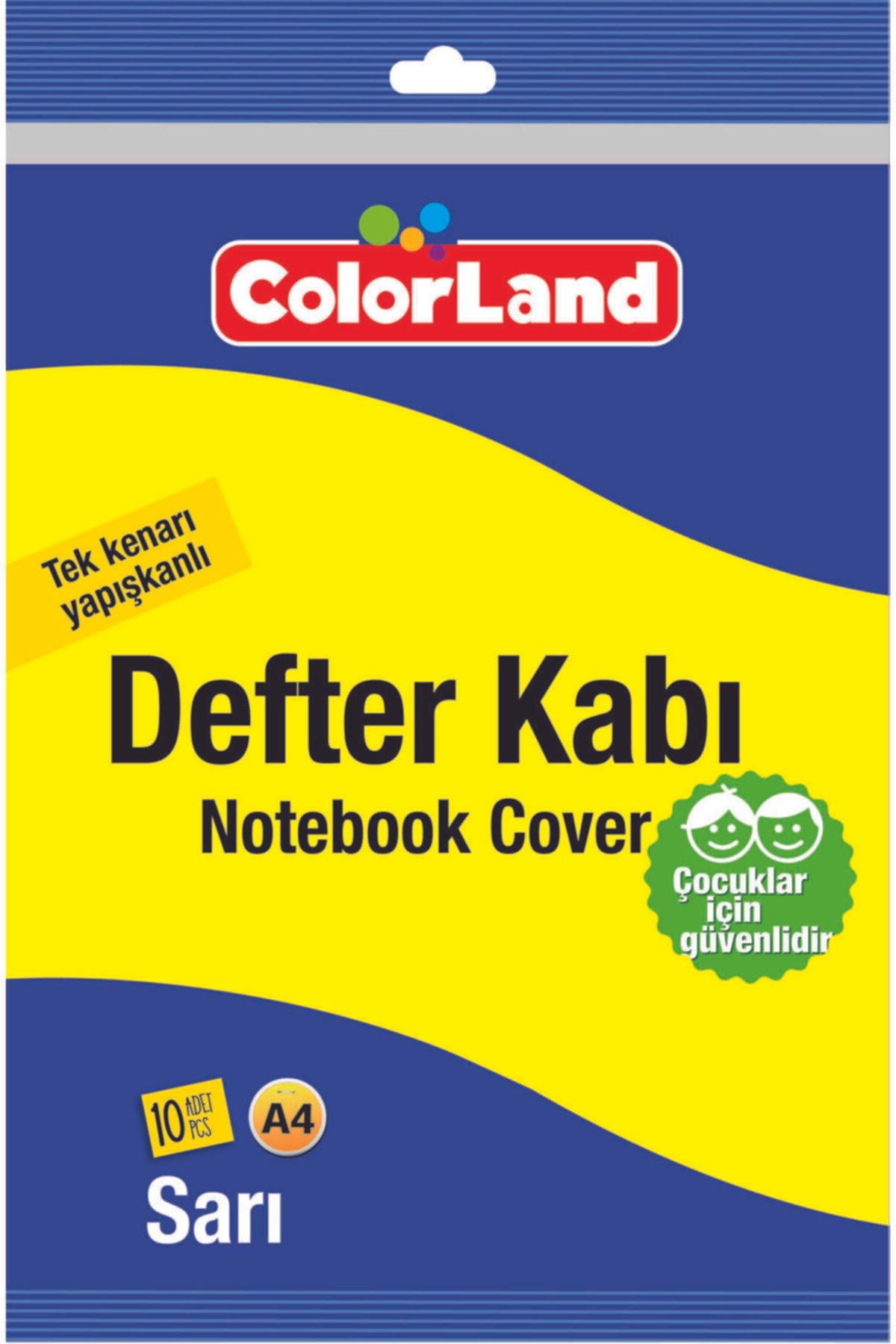 Colorland-Notebook Container Transparent Yellow Single Sided Adhesive 10 Pieces 1