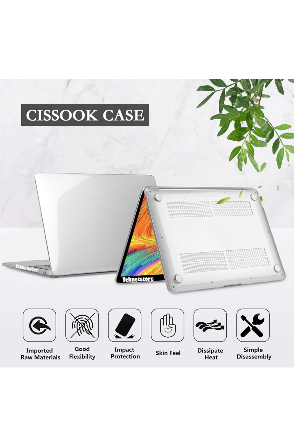 Macbook Air 13 A1932 2018 A2179 2020 Uyumlu Kristal Kapak Koruma Kılıf Tam Uyumlu 5