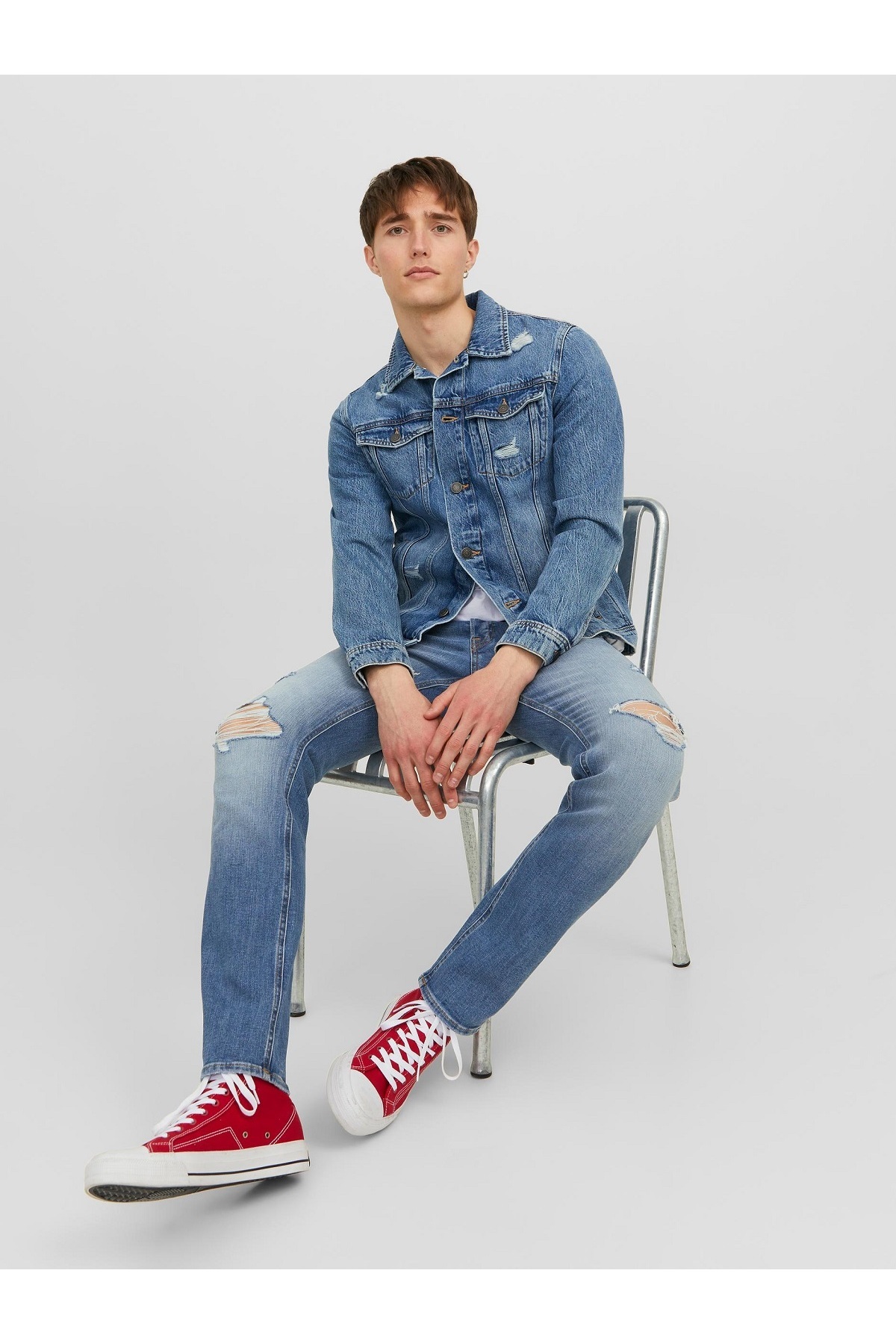 شلوار جین مردانه راسته فاق نرمال | جک اند جونز Jack & Jones 12223503 - تصویر 2