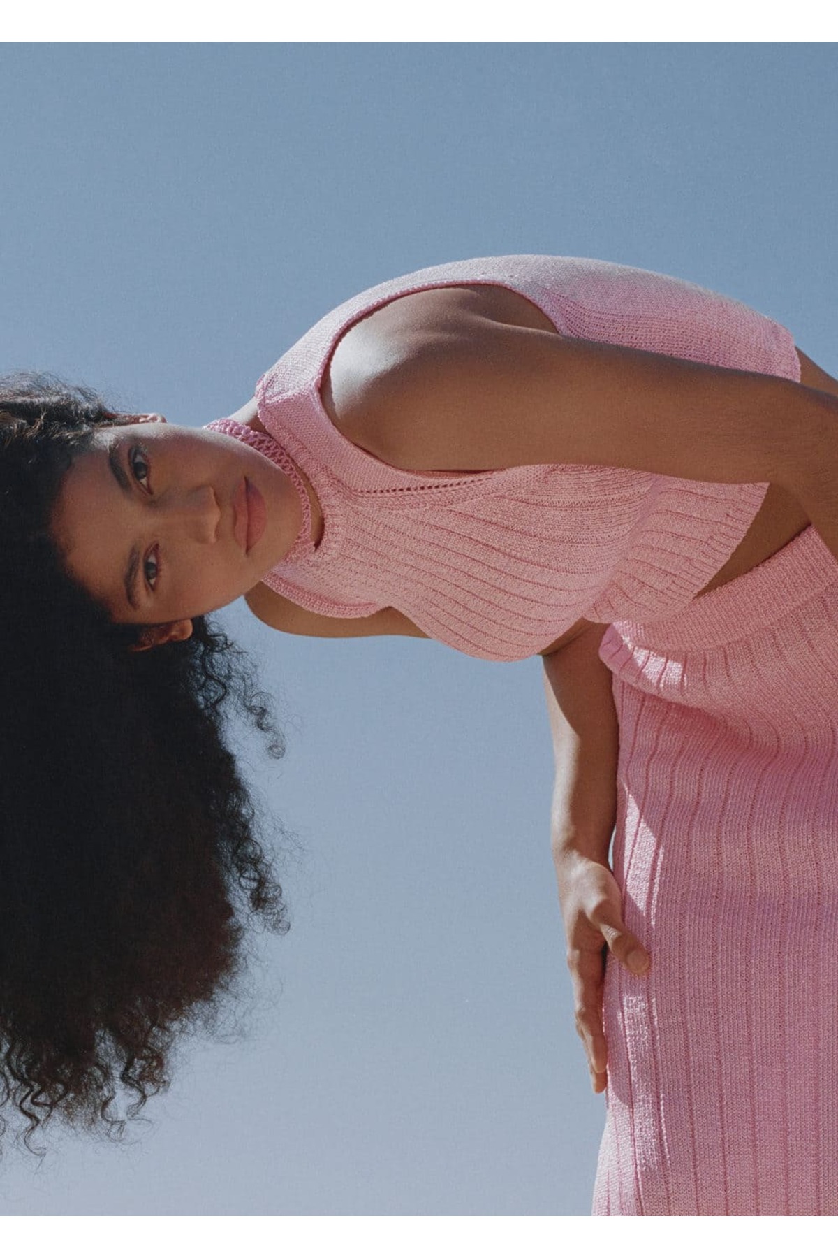 بافت و پلیور زنانه صورتی منگوMANGO | 47047132 اورجینال - تصویر 8