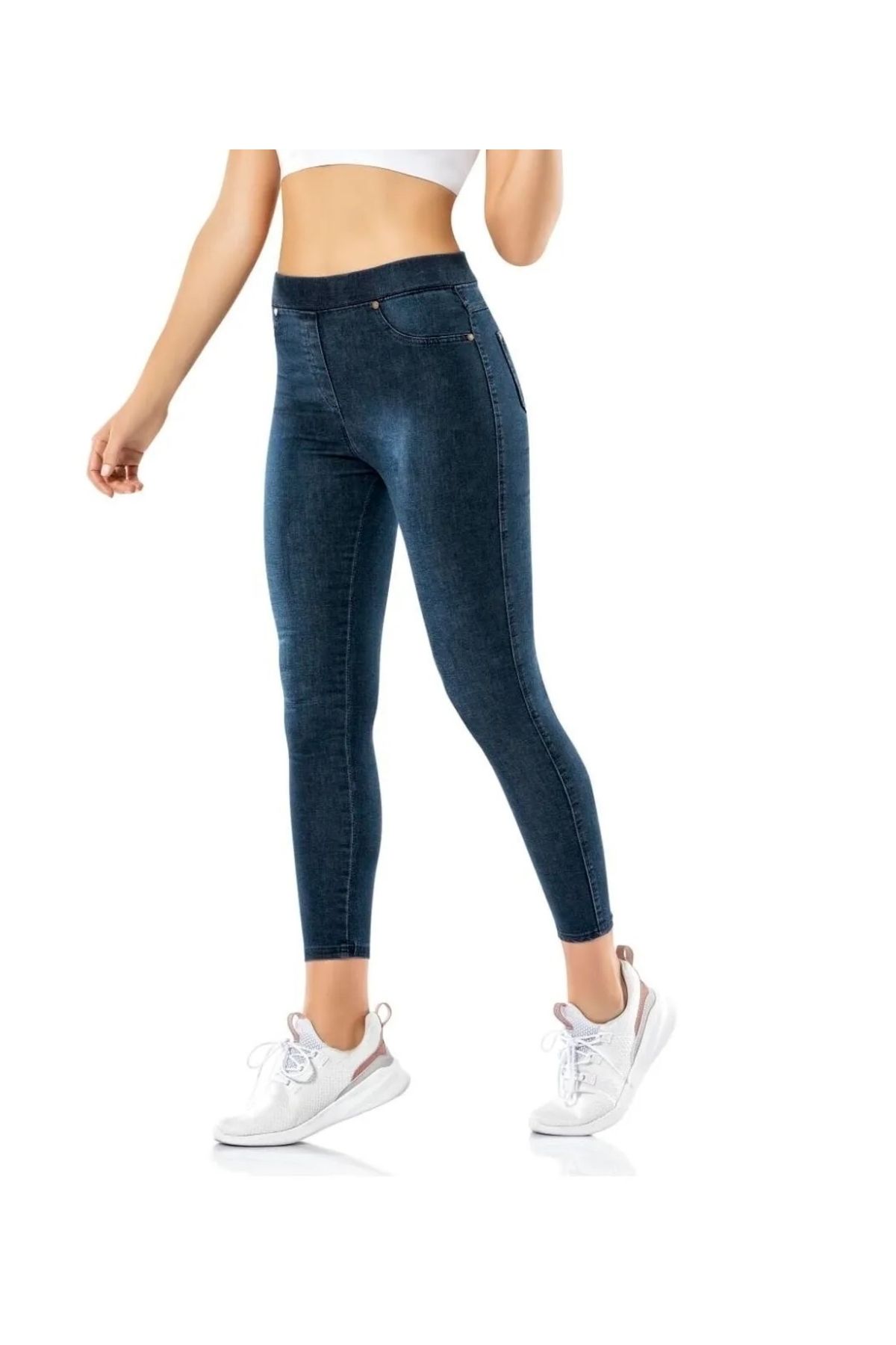 CSN CASANO Dynamic Women s Navy Blue Lycra Denim Leggings 1741