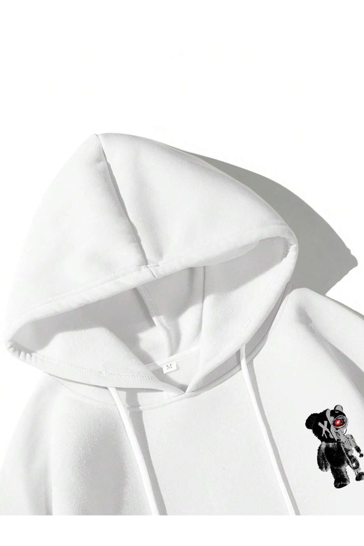 Adrift-Manfinity Hypemode Coki Series - Bear Slogan Graphic Kangaroo Pocket Hoodie 7