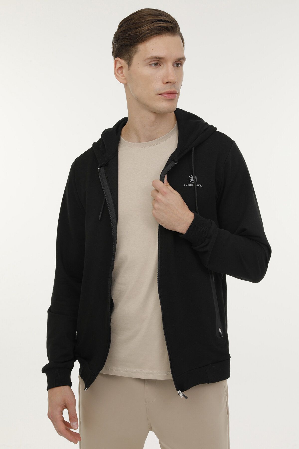 Lumberjack M SMR BASIC TRACK SUIT 2P Black Men s Tracksuit Set