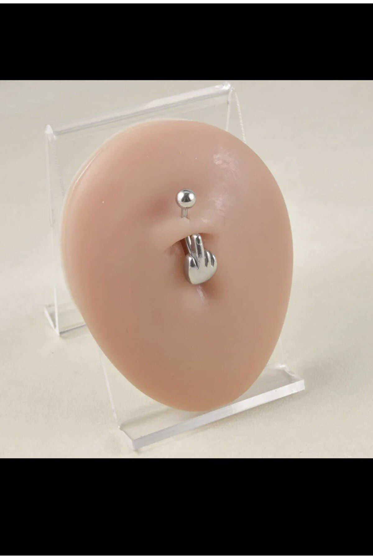 Middle finger belly button ring cheap