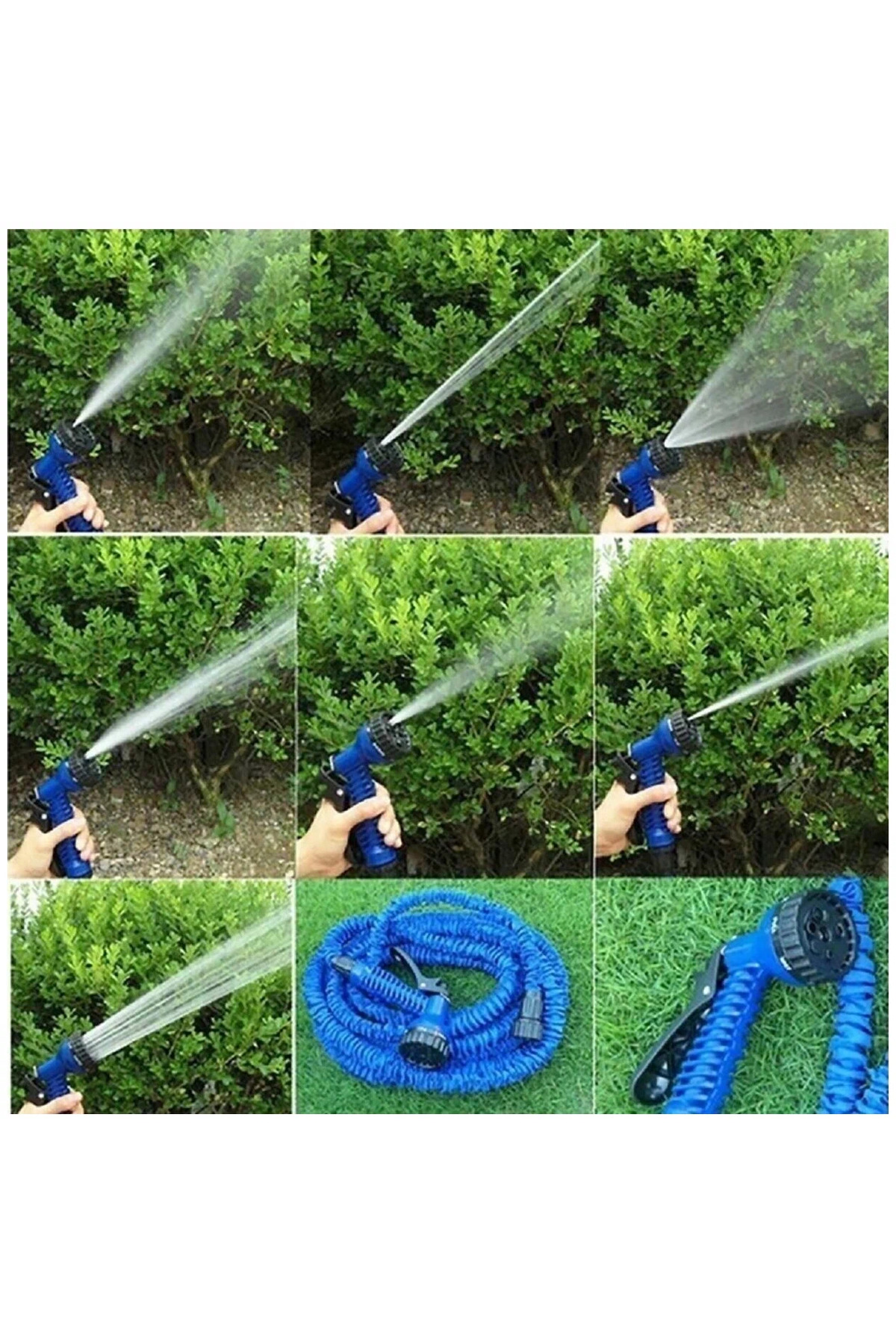 alpanya Uzayan Tabancalı Hortum Bahçe Araba Yıkama Sulama Hortumu 15 Metre