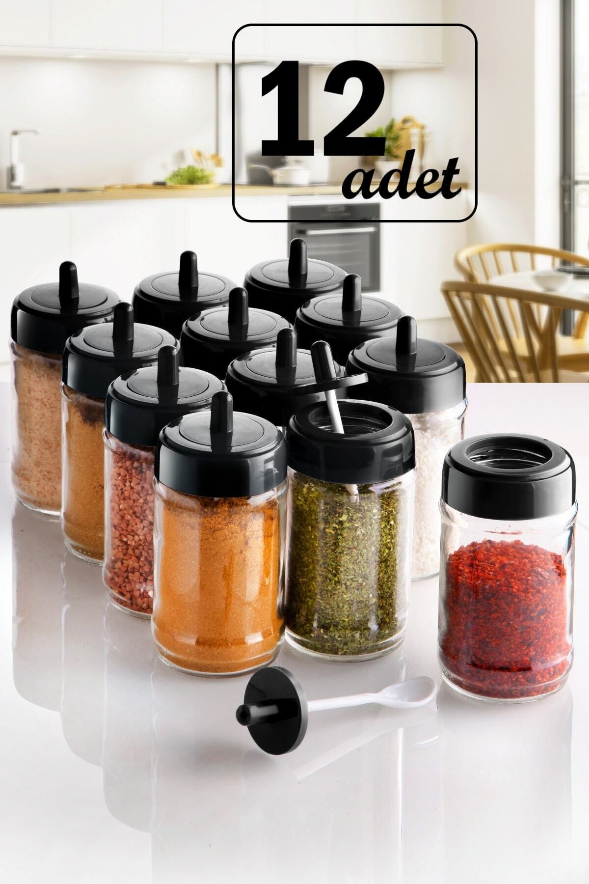 Tall Jars with Lids - 12 Pc.