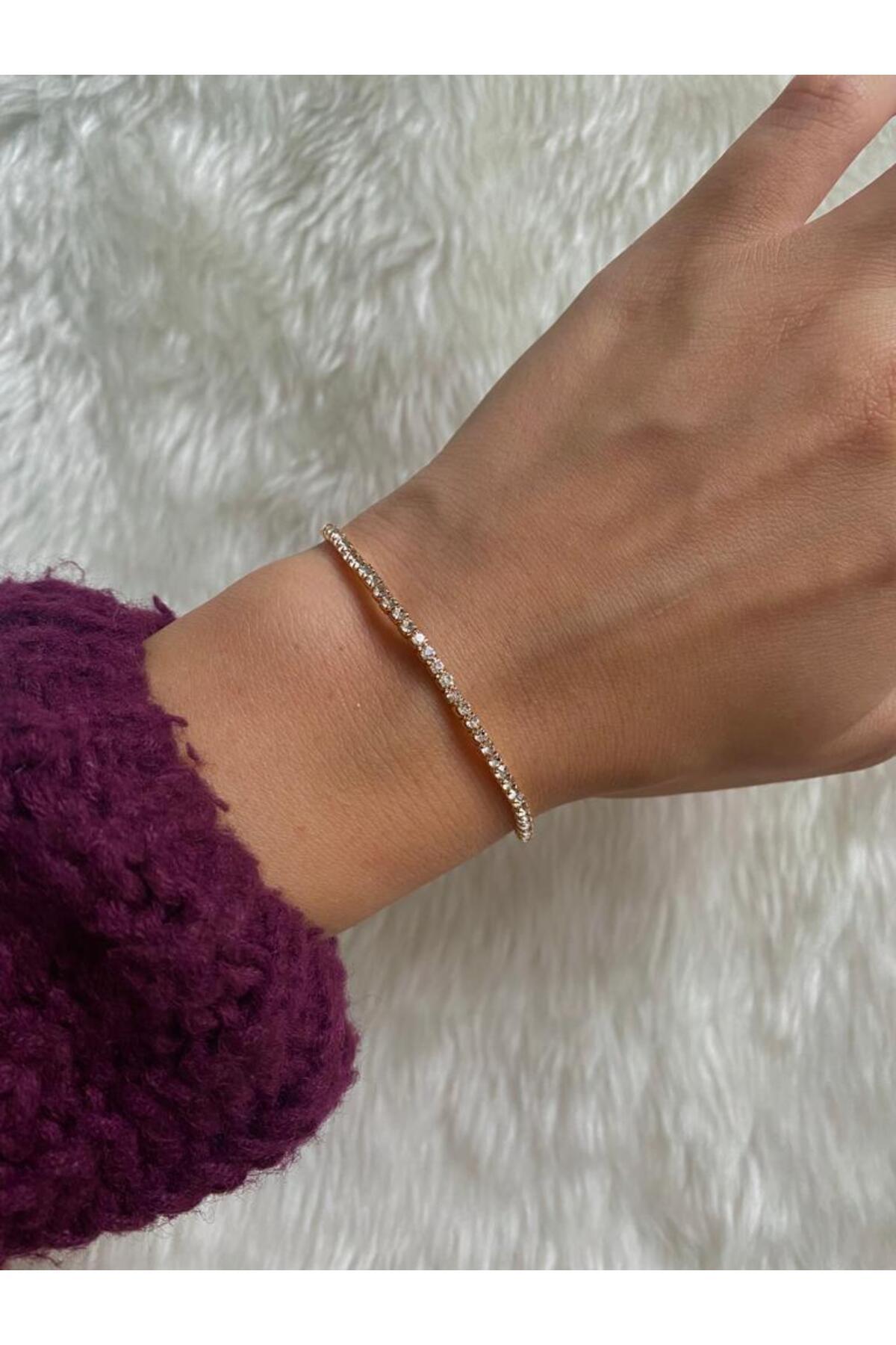 Elasticated Zircon Bracelet
