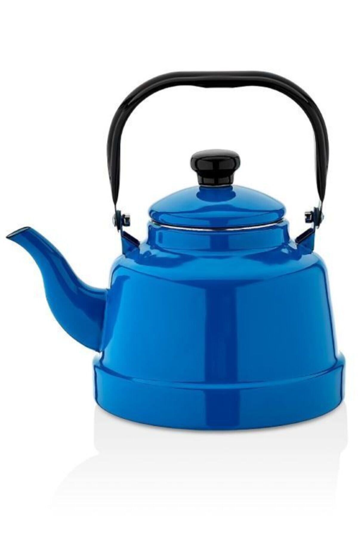 Ebru Metal-Tribal Size Enamel Teapot Set 2.5/4.2 Lt 3