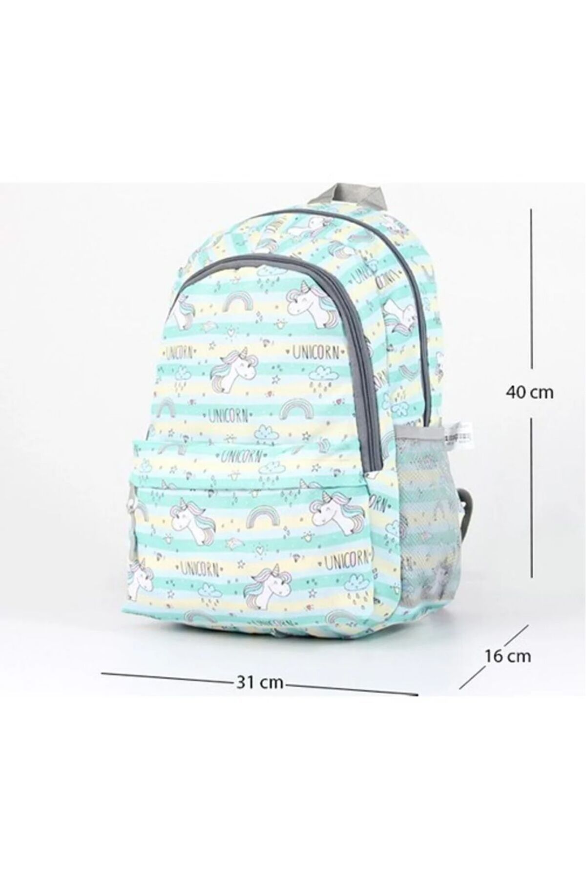 RELIANCE Triple School Bag Set Nutrition Pen Holder Unicorn
