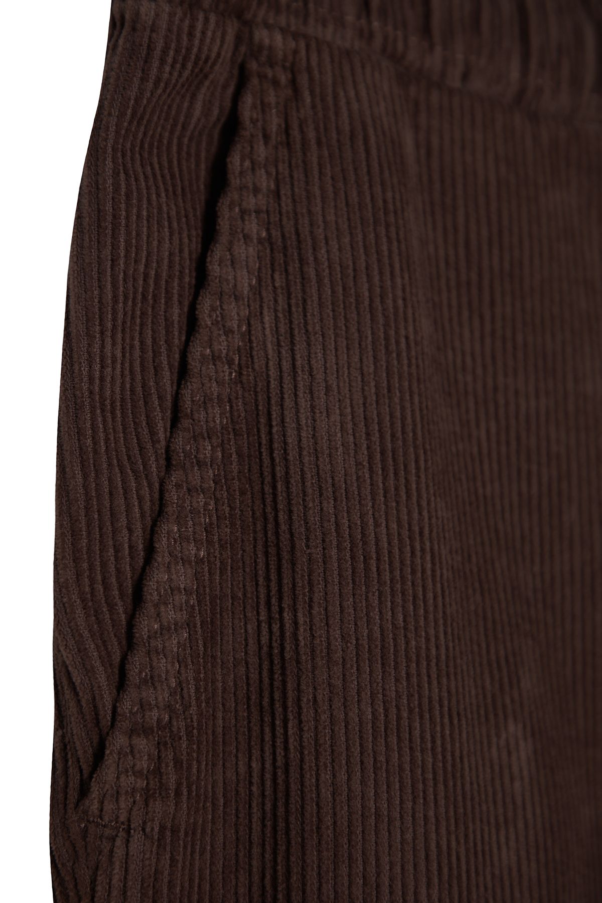 Trendyol Collection-Brown Limited Edition 100% Cotton Velvet Wide Leg Pants - Tmnaw24Pl00009 8