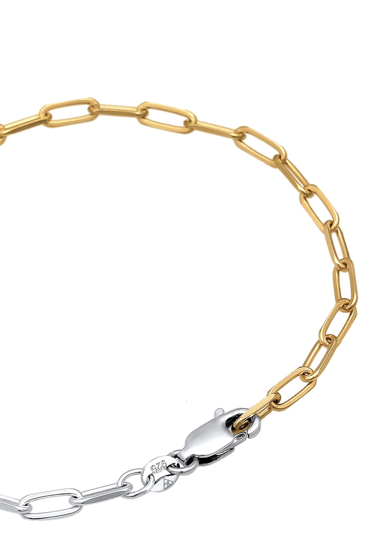 ELLI-Zweifarbig, optisch, 925er Silber – Basic-Armband, Segelflugzeug, ovaler Grob 3