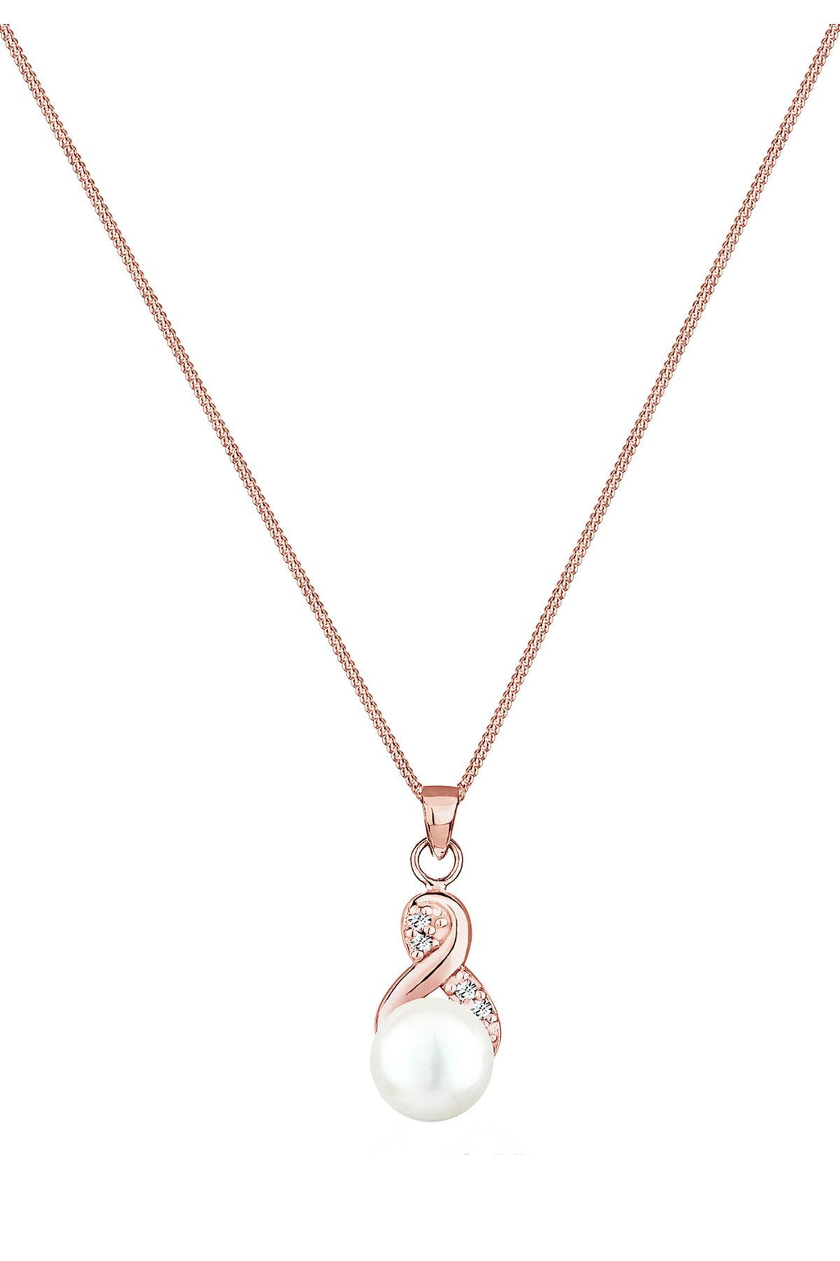 ELLI-Elegante süße Halskette – Infinity, mit Aquarellperlen und Kristallen, 925er Sterlingsilber 2