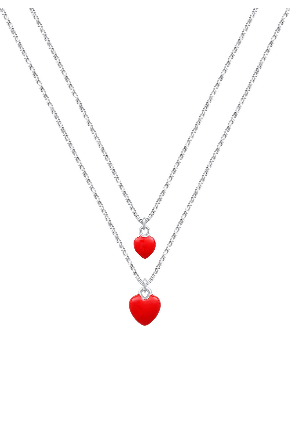 ELLI-Halskette Set 925 Silber Herz Mutter Kind Liebe 2