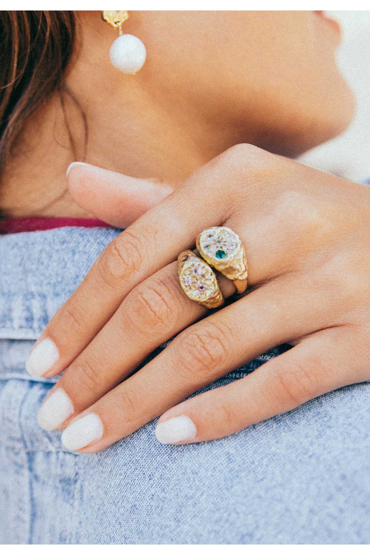 HAZE & GLORY-Ring Hg - Ring Damen aus 375 Gelbgold, Schmuck Damen, Goldring, mit Saphir, Vi 4