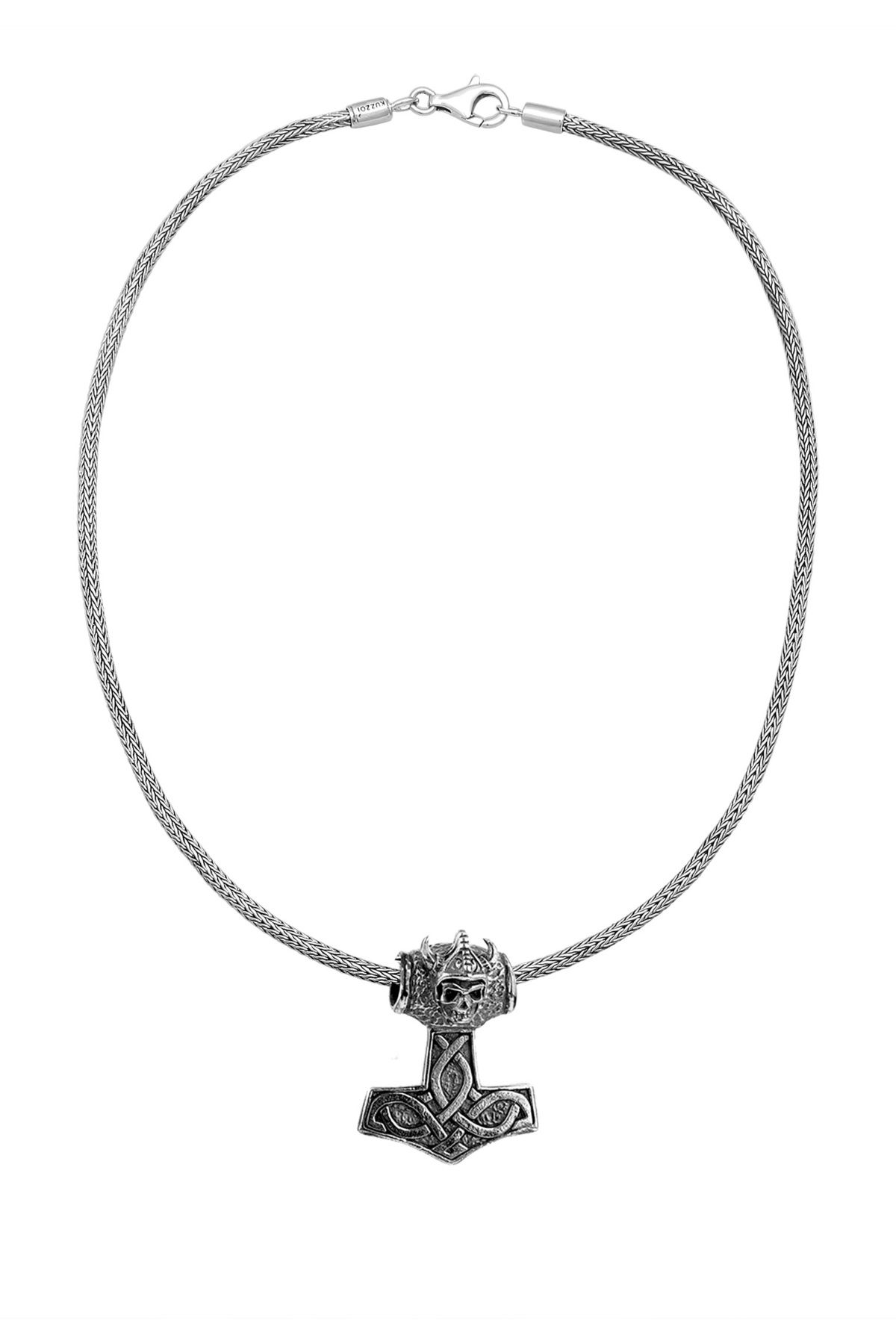 KUZZOI Halskette Herren - Silber 925 mit Trendyol Thors Hammer Schlangenkette