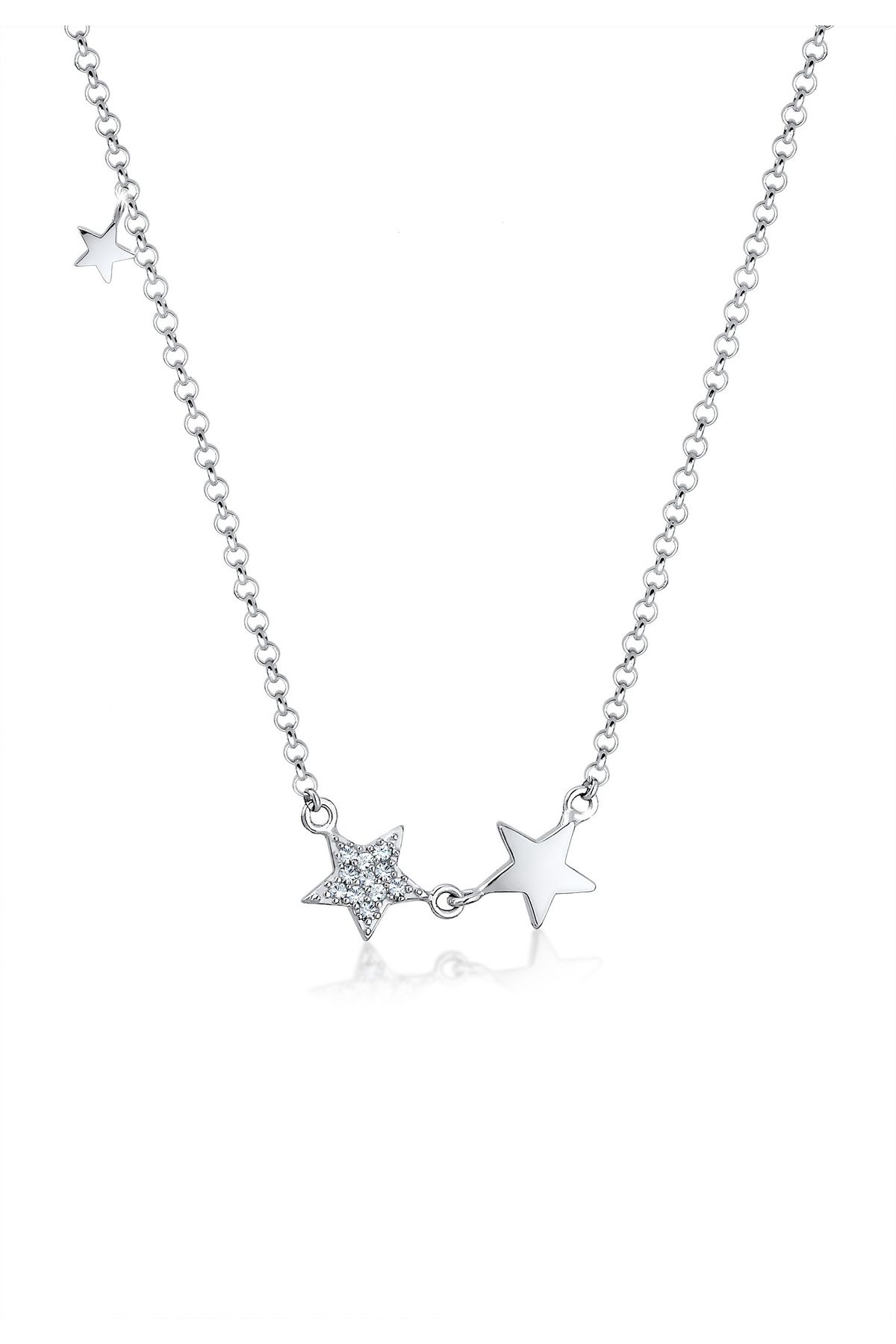 ELLI Halskette Stern Astro Trend Kristalle 925 Silber - Trendyol | Silberarmbänder