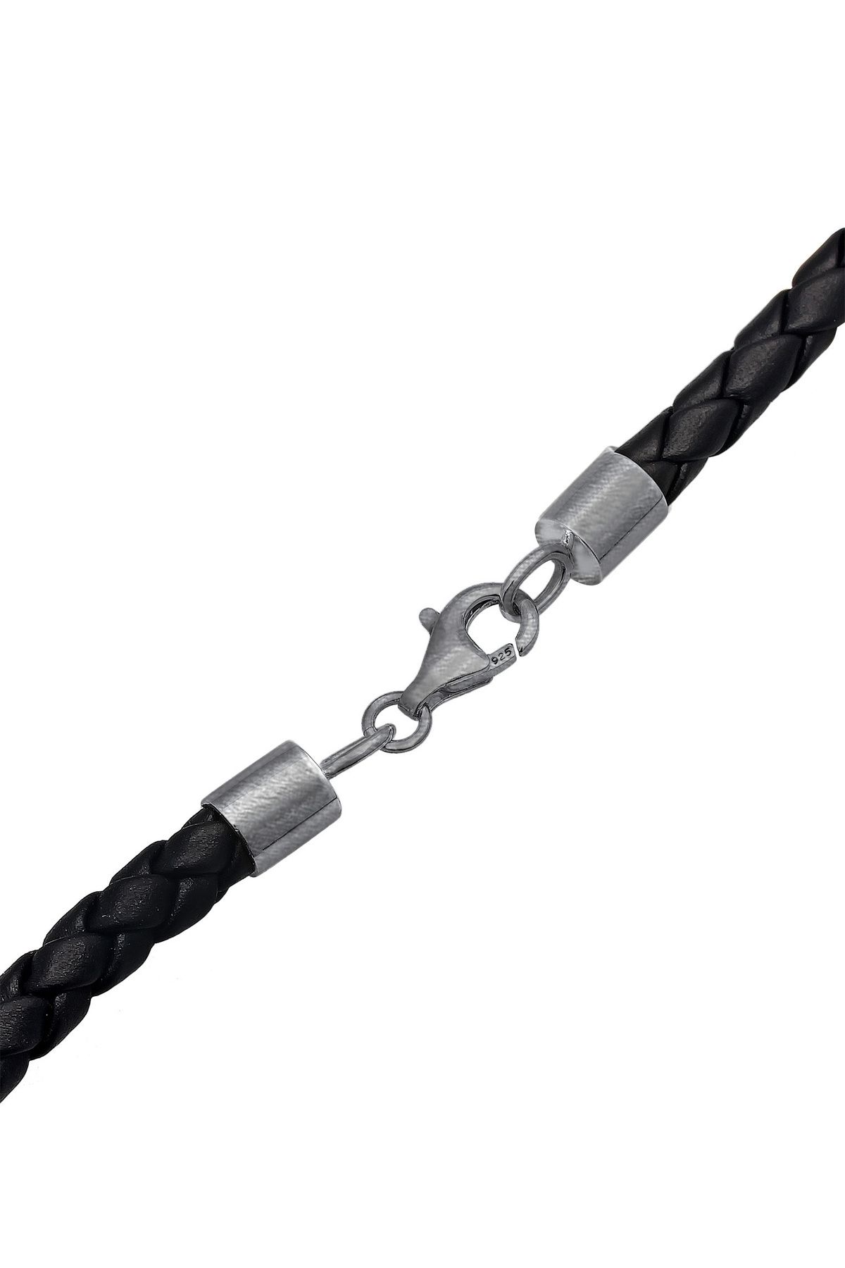 KUZZOI Halskette Silber Trendyol Keltischer Hammer Leder Knoten 925 - Thors