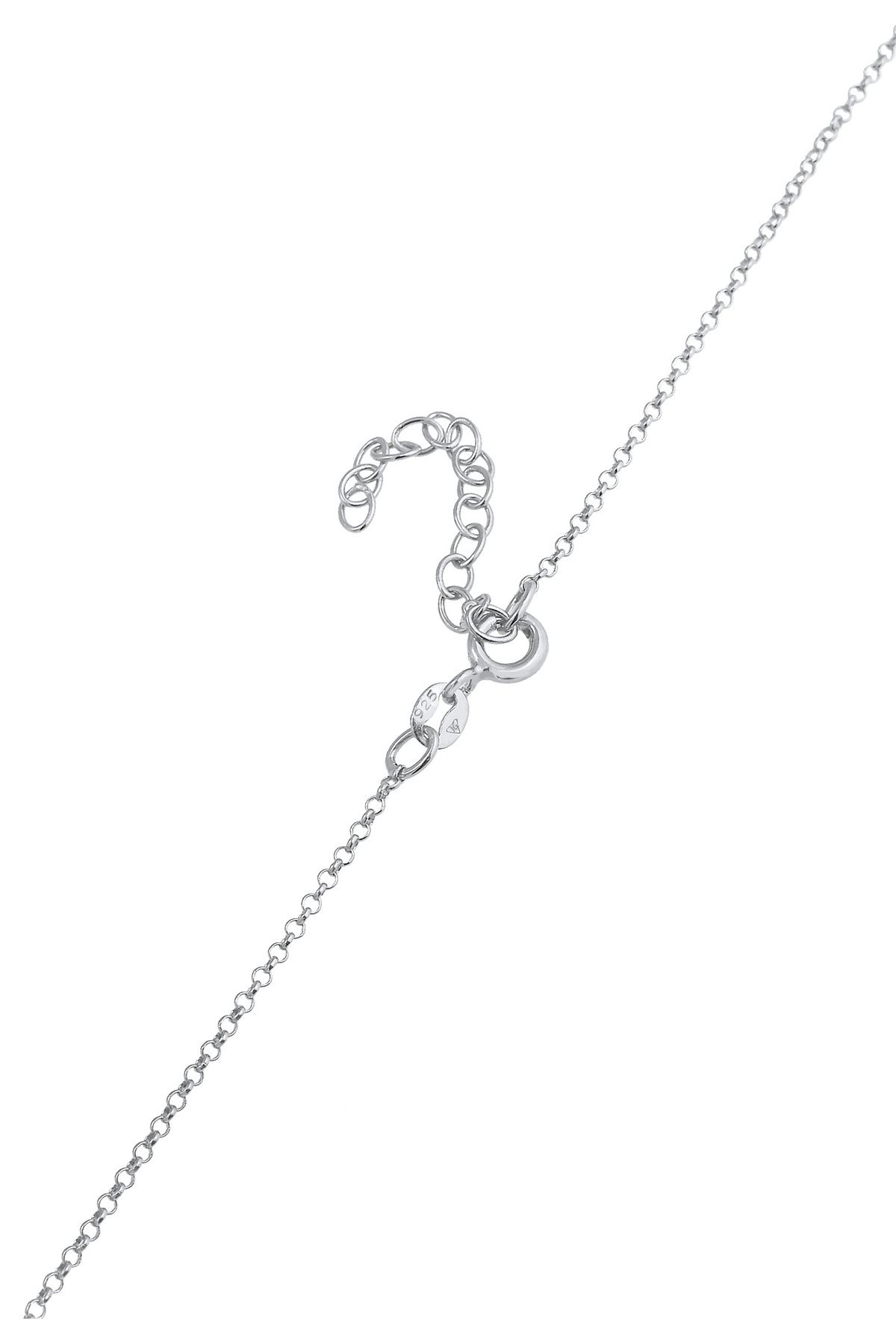 ELLI-Halskette Choker Erbskette Zirkonia Solitär Zart 925 Silber 4