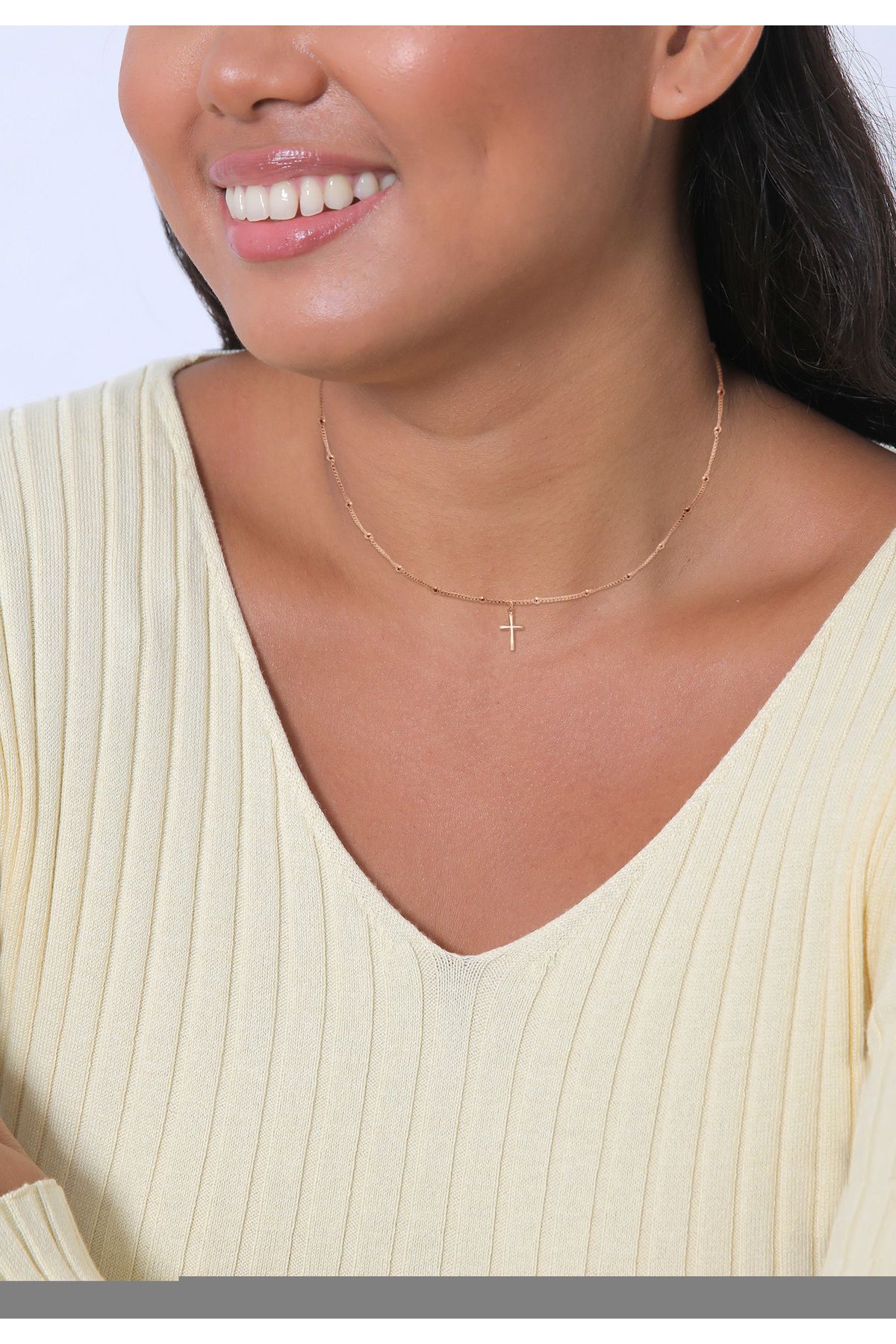 ELLI-Halskette Halskette Basic Halsband Kugelkette Kreuz Glaube 925 Silber 6
